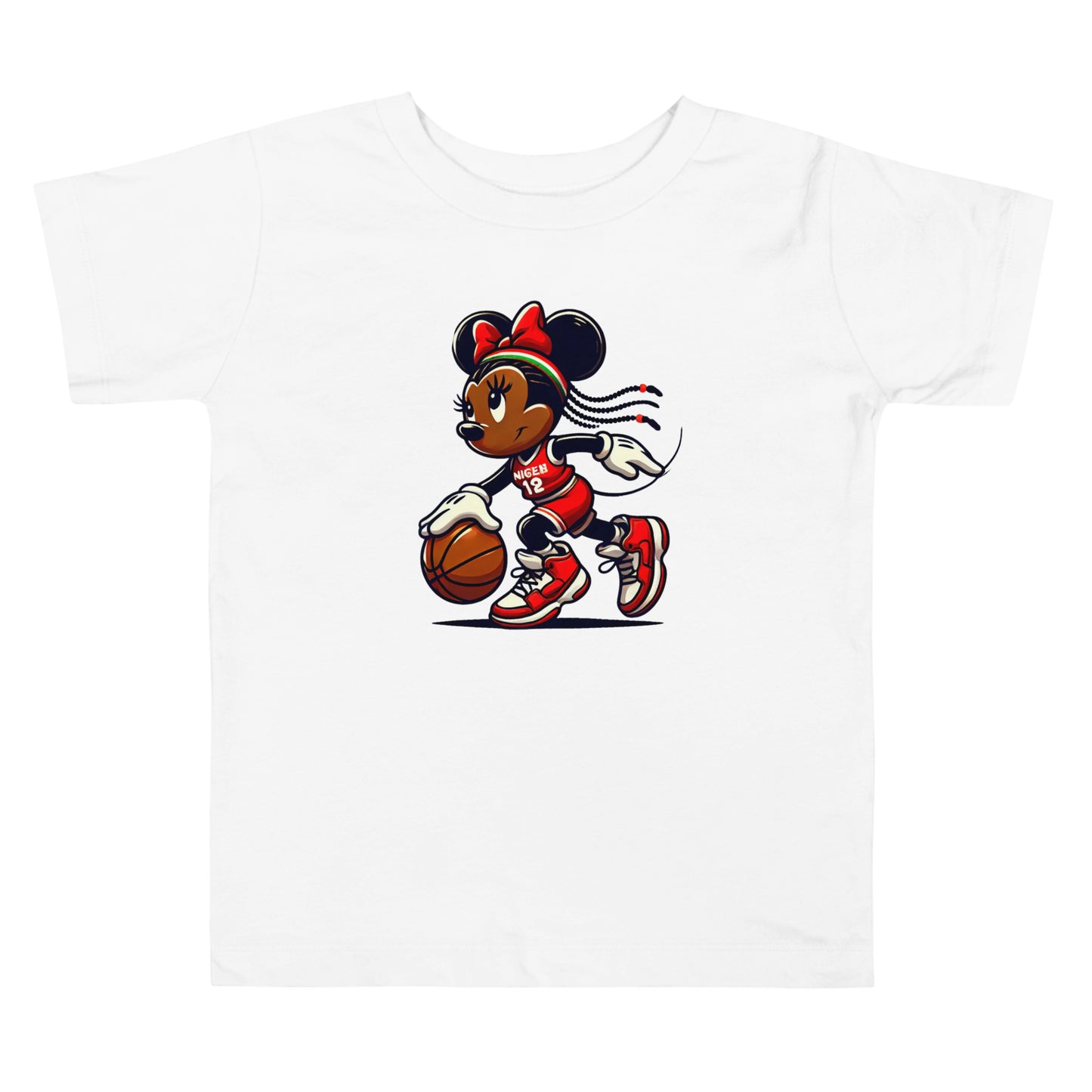 Toddler Minnie Mouse Basketball T-Shirt - 100% Cotton, Cute and Comfortable