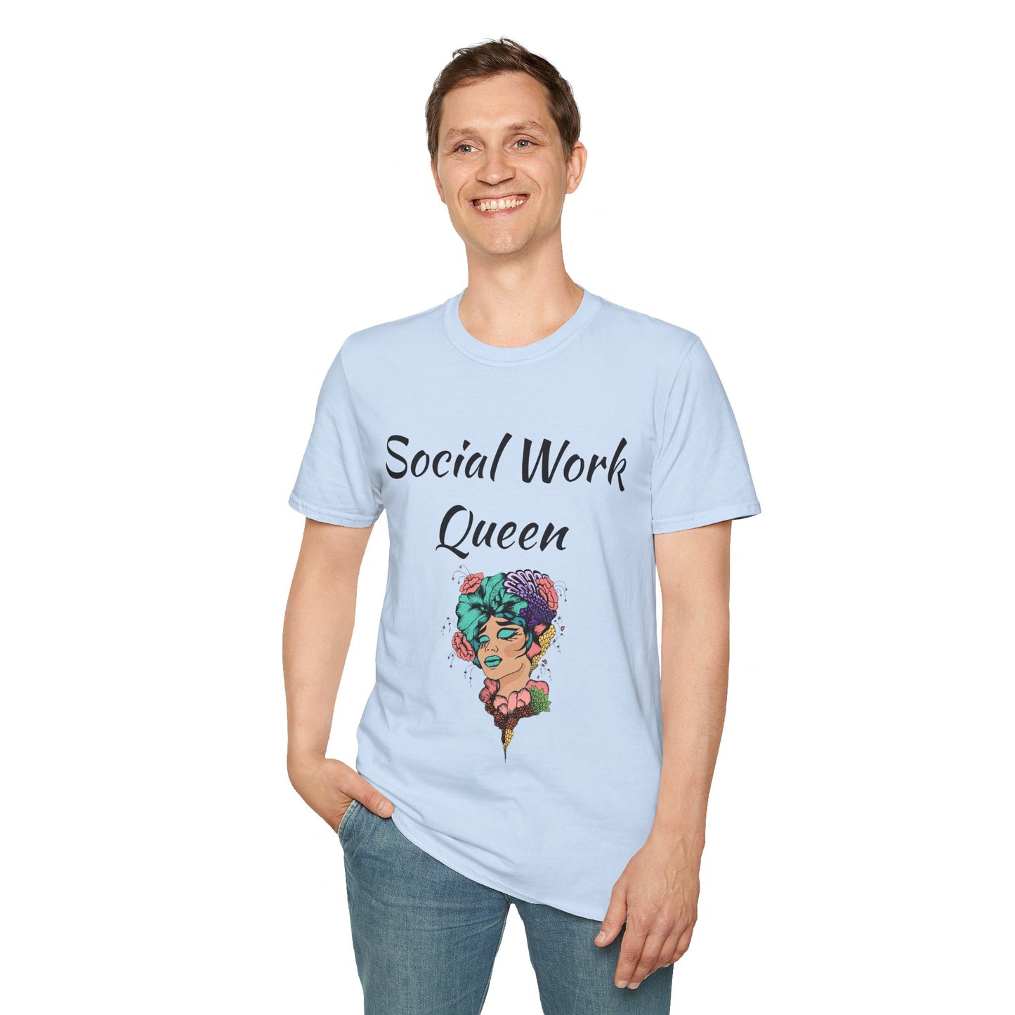 Social Work Queen Organic Cotton T-Shirt - Classic Fit, Lightweight, Eco-Friendly