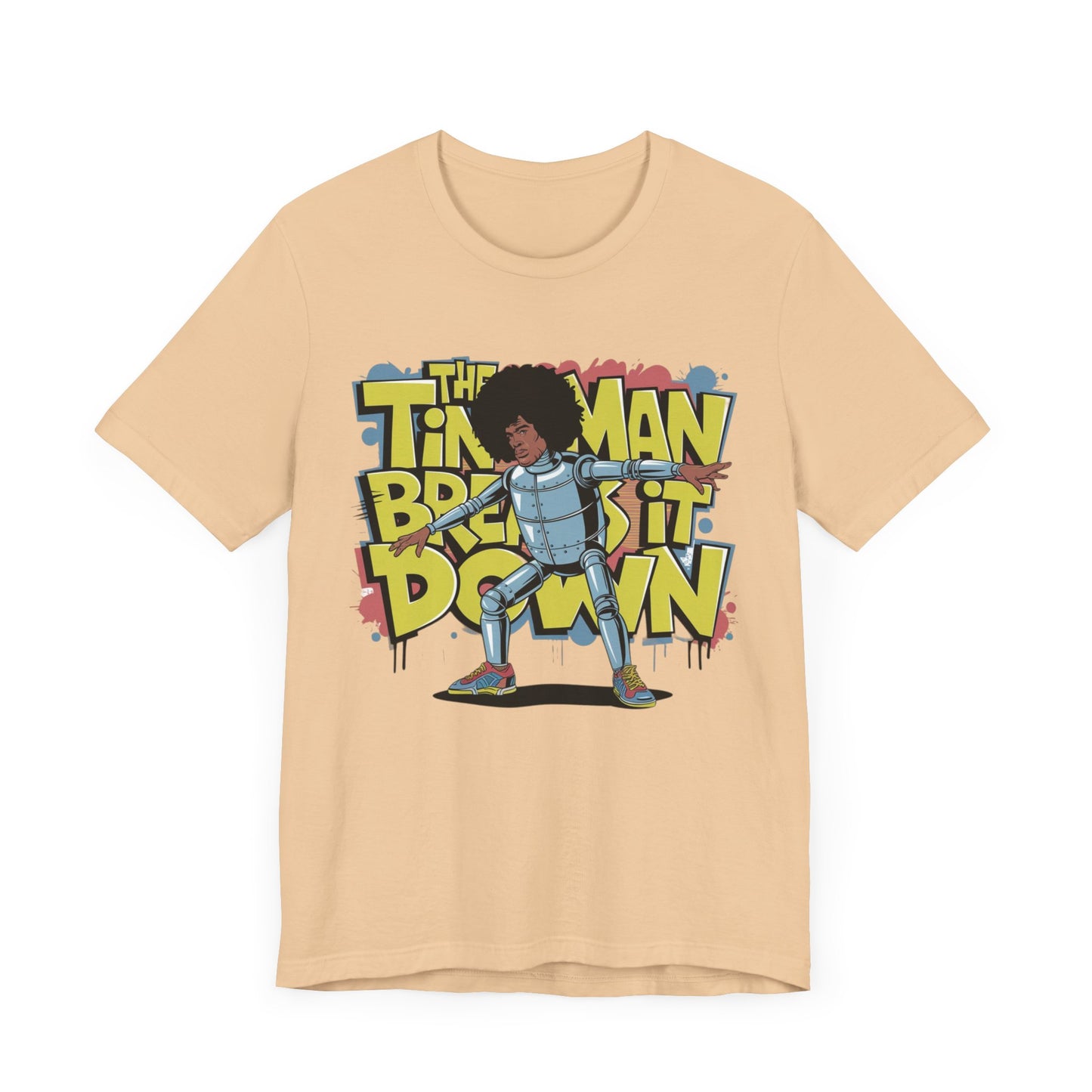 Retro Tin Man Afro Break Dance T-Shirt - Unisex Jersey Short Sleeve Tee | Fun Graphic Tee for Hip Hop Lovers