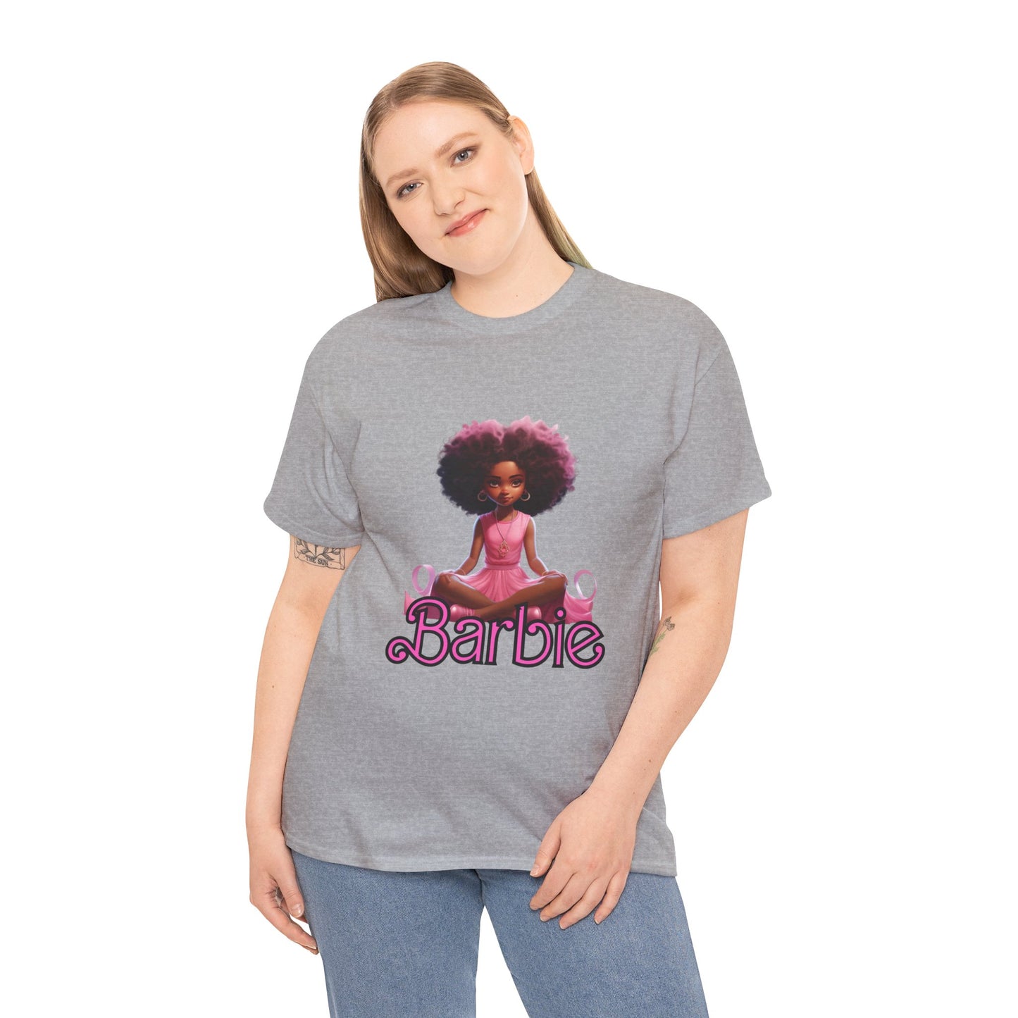 Unisex Barbie Heavy Cotton Tee - 100% Cotton Classic Fit T-Shirt