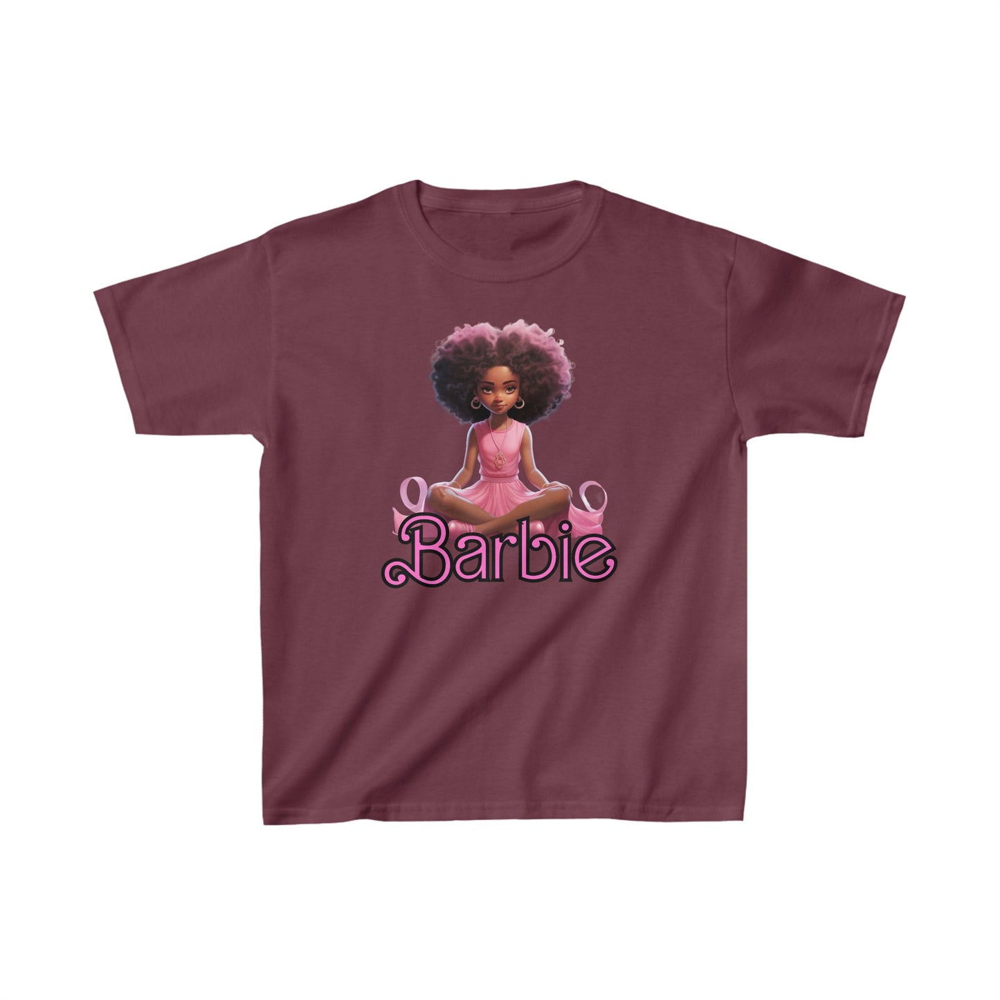 Kids' Barbie Heavy Cotton Tee - 100% Cotton, Durable Everyday Wear