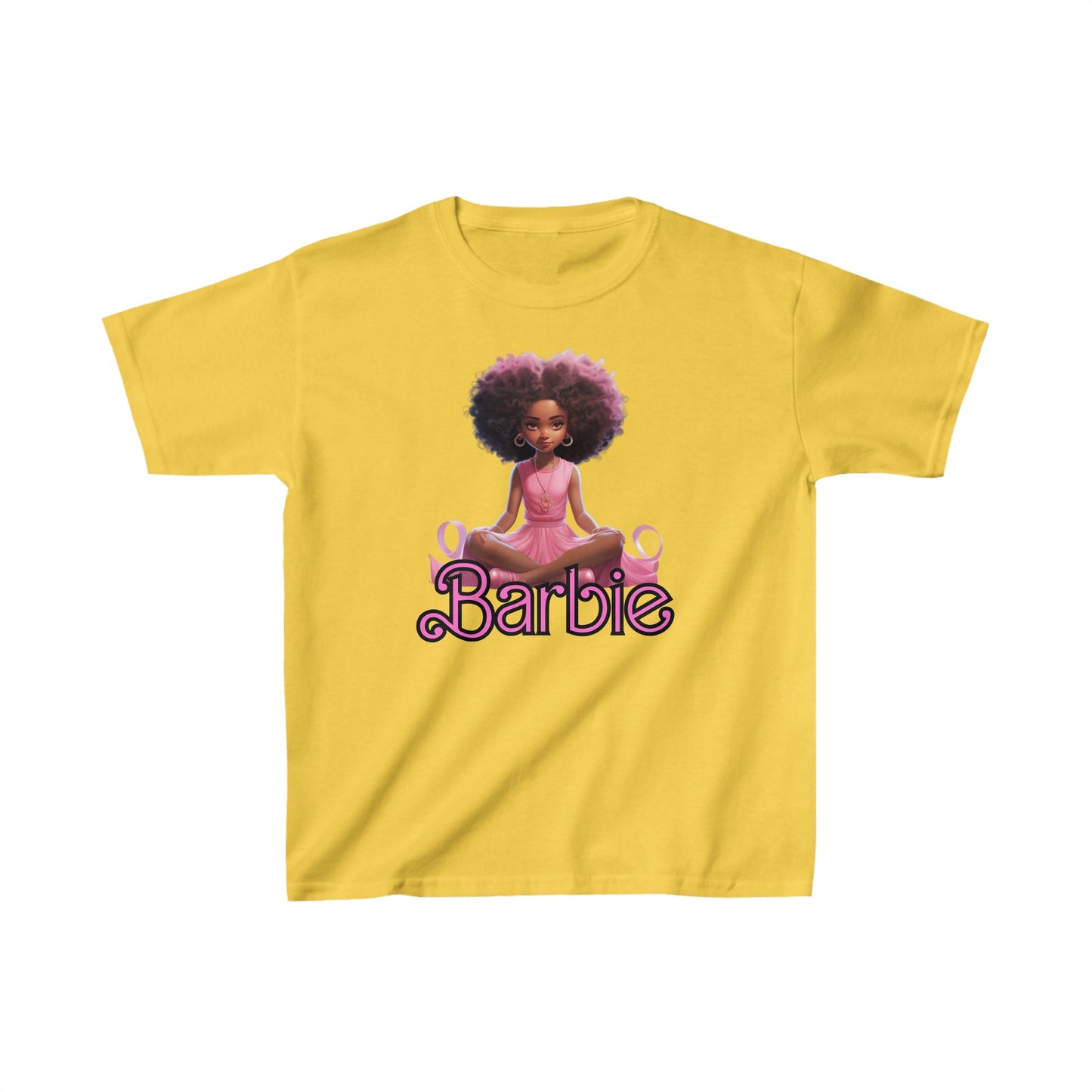 Kids' Barbie Heavy Cotton Tee - 100% Cotton, Durable Everyday Wear