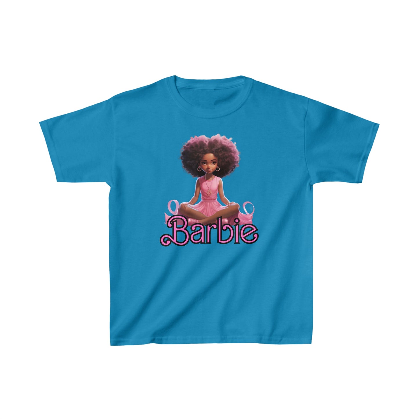 Kids' Barbie Heavy Cotton Tee - 100% Cotton, Durable Everyday Wear