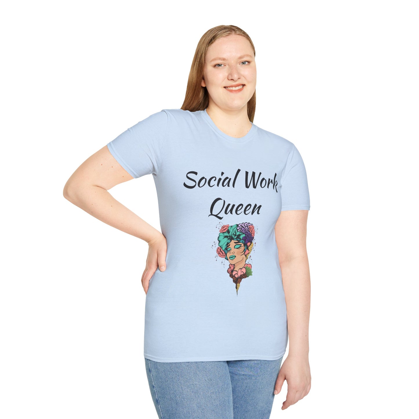 Social Work Queen Organic Cotton T-Shirt - Classic Fit, Lightweight, Eco-Friendly