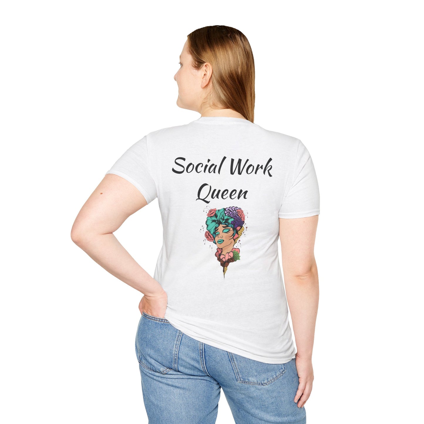 Social Work Queen Organic Cotton T-Shirt - Classic Fit, Lightweight, Eco-Friendly