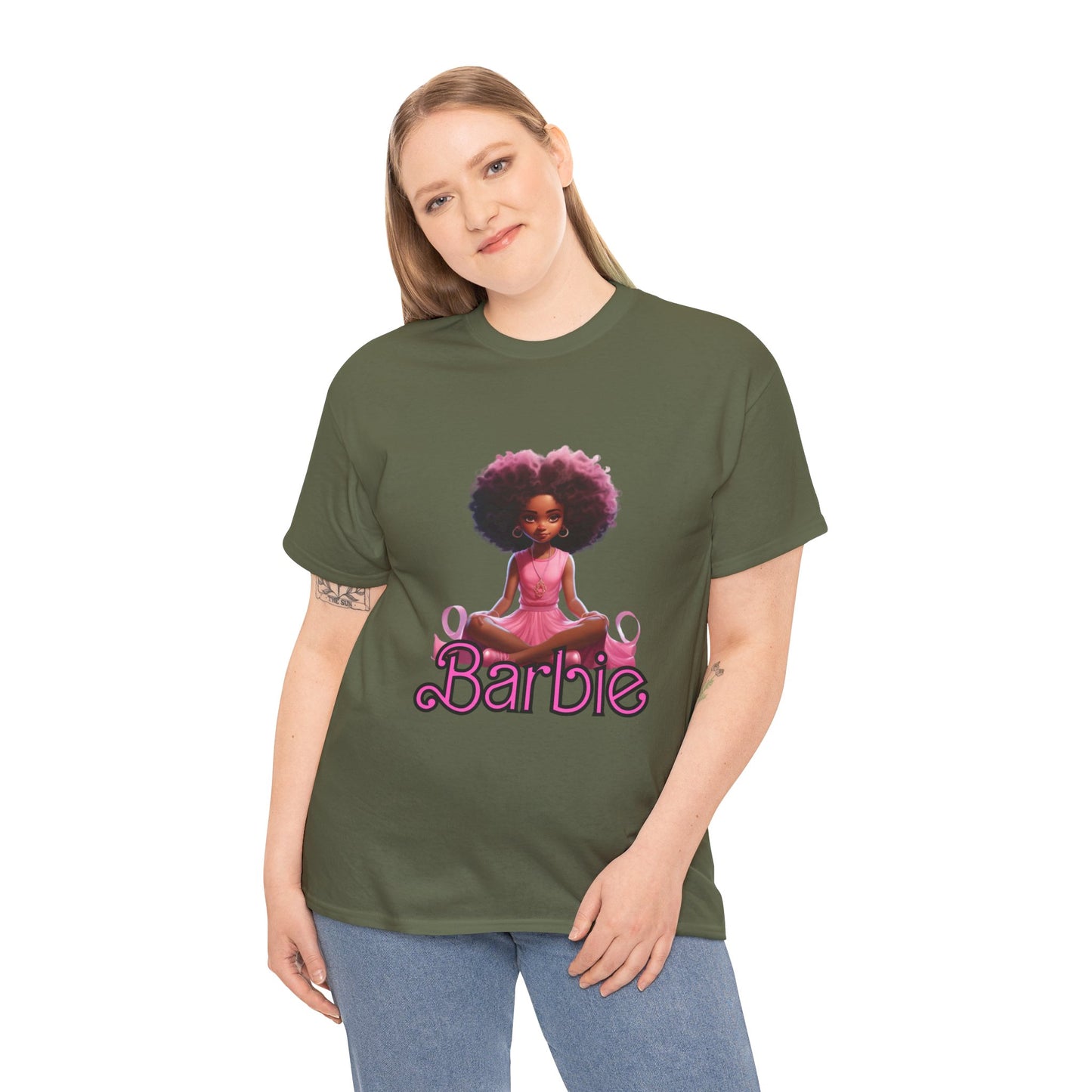 Unisex Barbie Heavy Cotton Tee - 100% Cotton Classic Fit T-Shirt