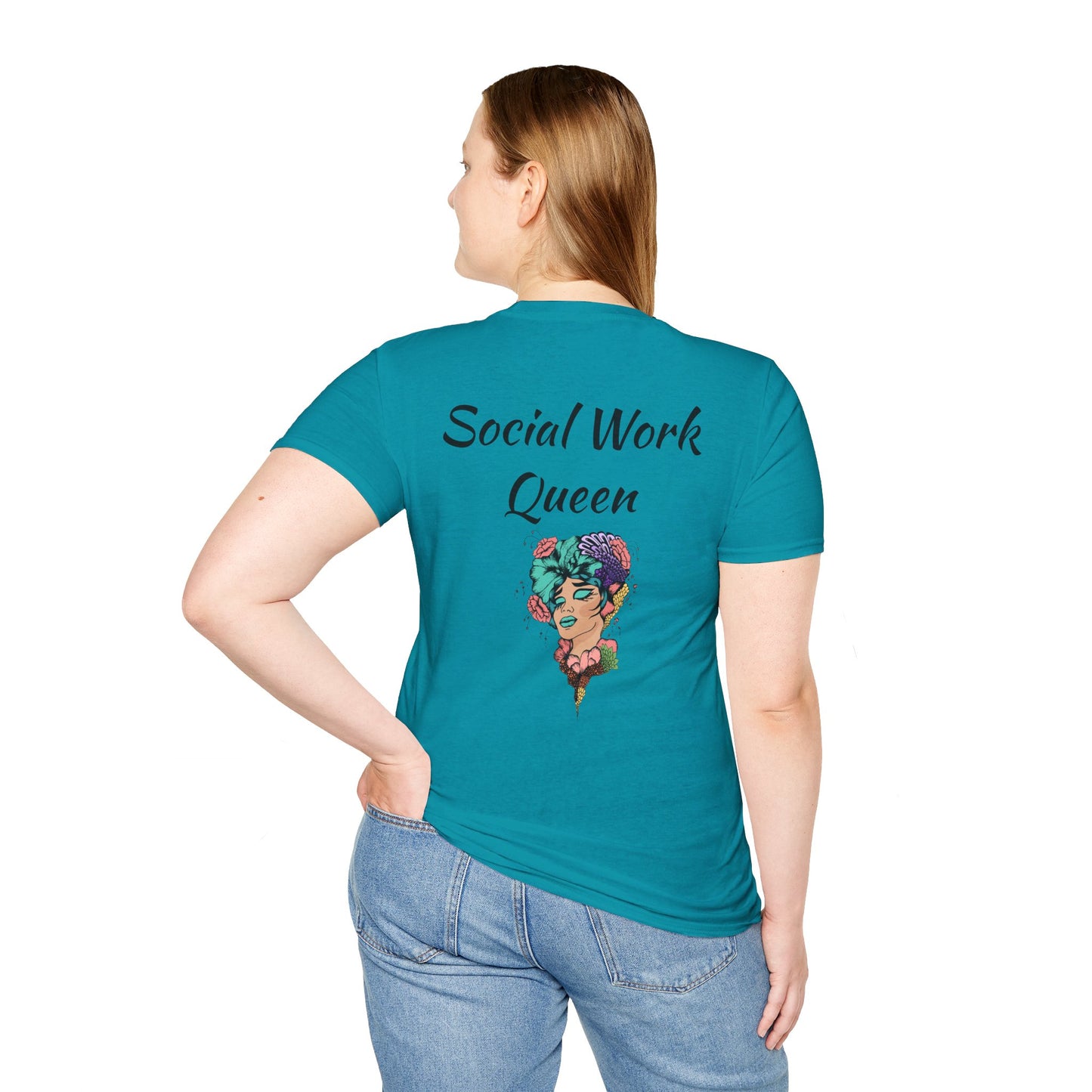 Social Work Queen Organic Cotton T-Shirt - Classic Fit, Lightweight, Eco-Friendly