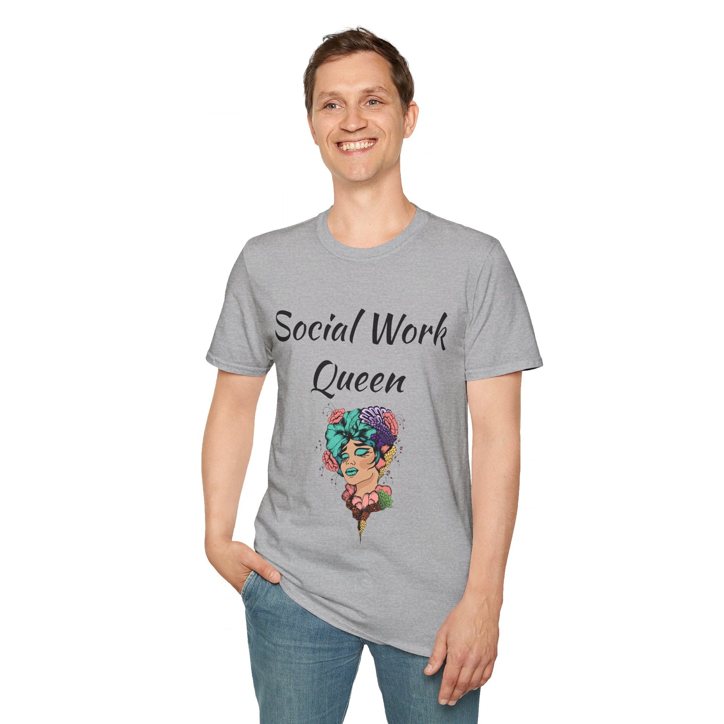 Social Work Queen Organic Cotton T-Shirt - Classic Fit, Lightweight, Eco-Friendly