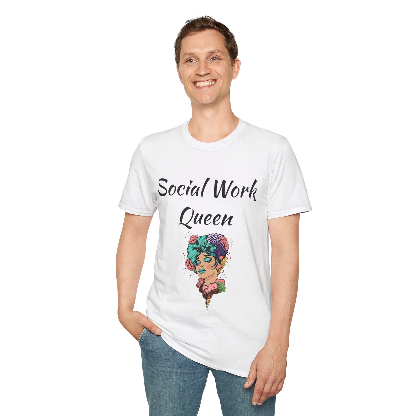 Social Work Queen Organic Cotton T-Shirt - Classic Fit, Lightweight, Eco-Friendly