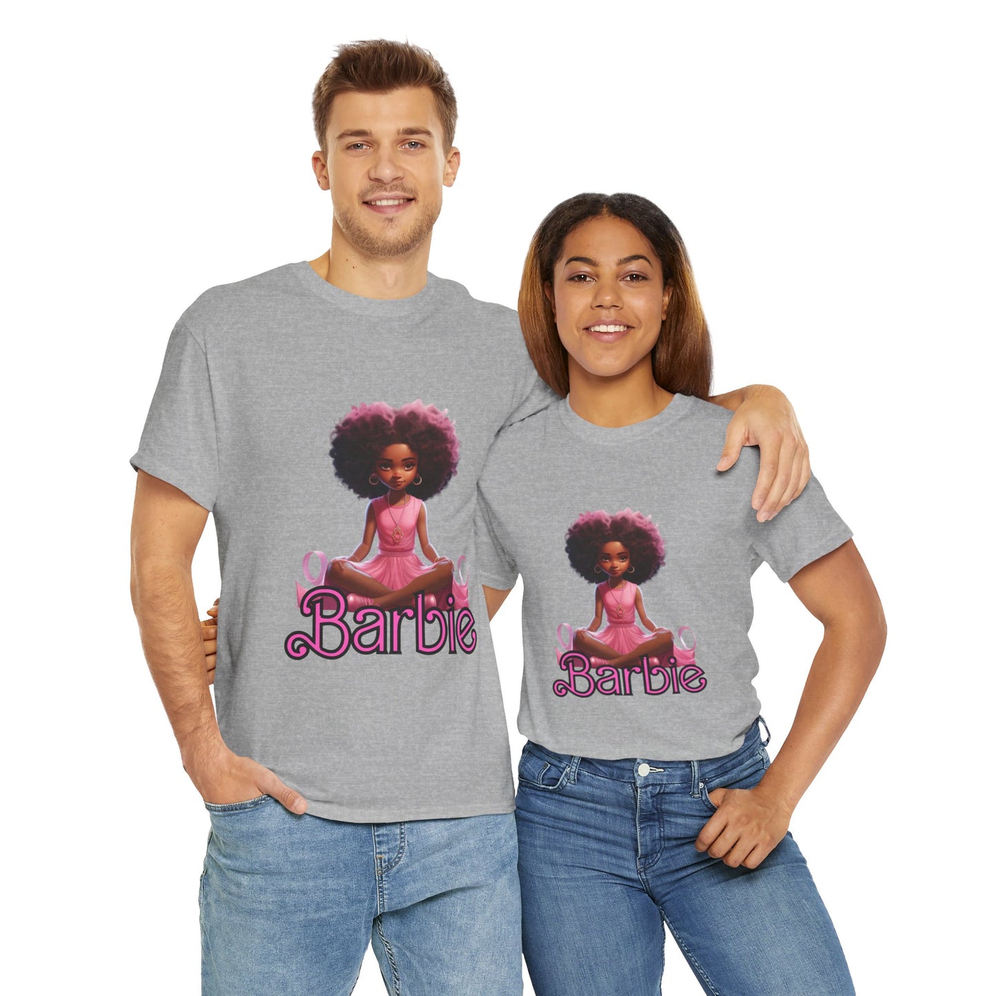 Unisex Barbie Heavy Cotton Tee - 100% Cotton Classic Fit T-Shirt