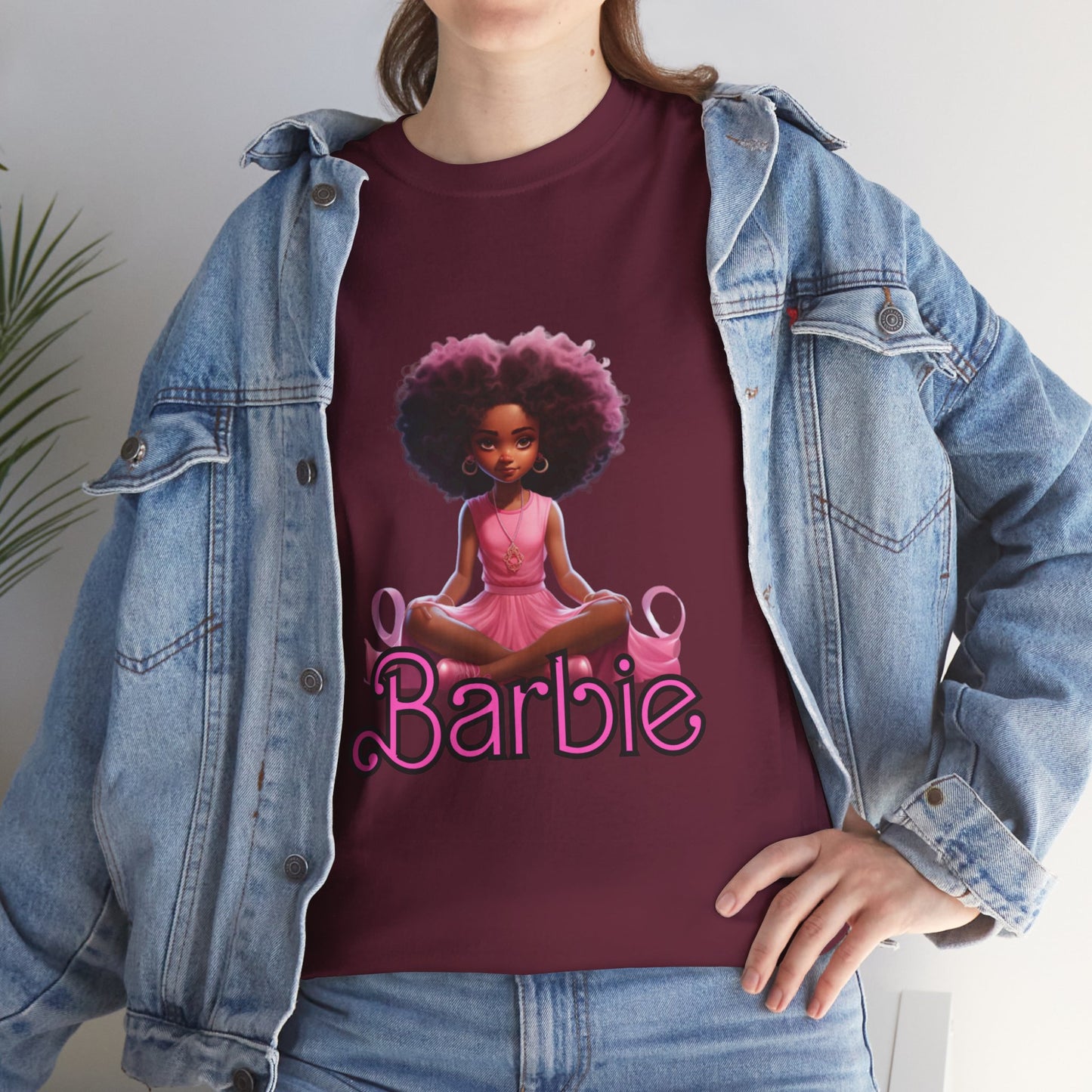 Unisex Barbie Heavy Cotton Tee - 100% Cotton Classic Fit T-Shirt