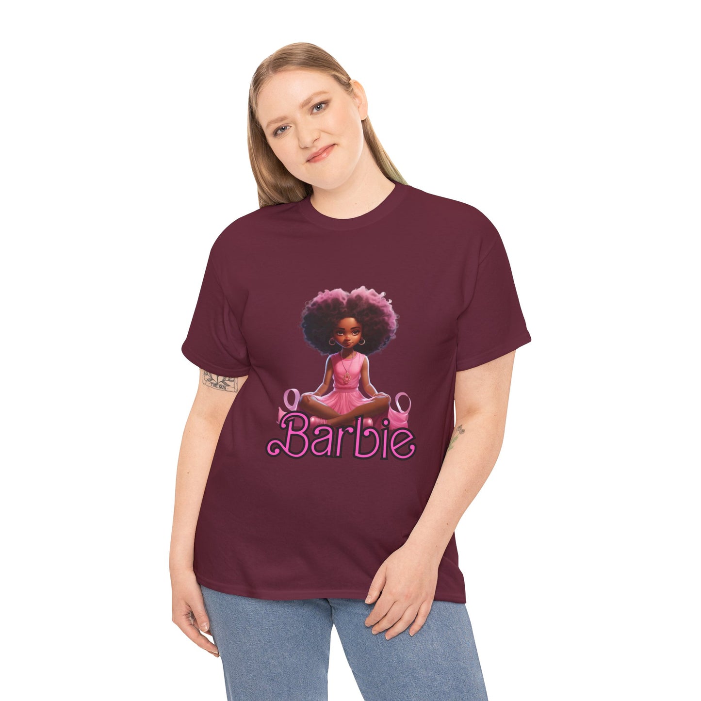 Unisex Barbie Heavy Cotton Tee - 100% Cotton Classic Fit T-Shirt