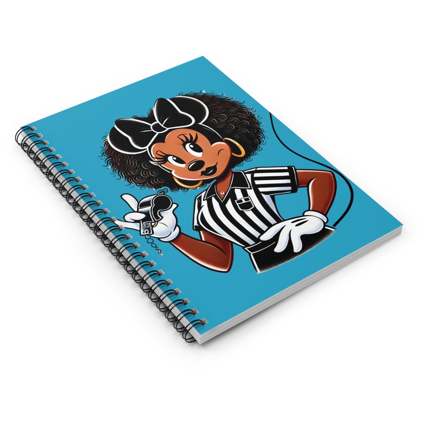 Minnie Mouse Referee Spiral Notebook - 118 Pages, Ruled Line, Durable Cover