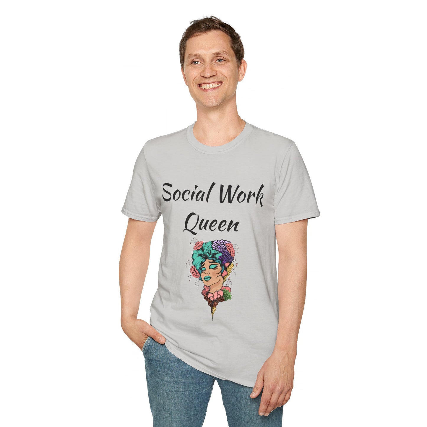 Social Work Queen Organic Cotton T-Shirt - Classic Fit, Lightweight, Eco-Friendly