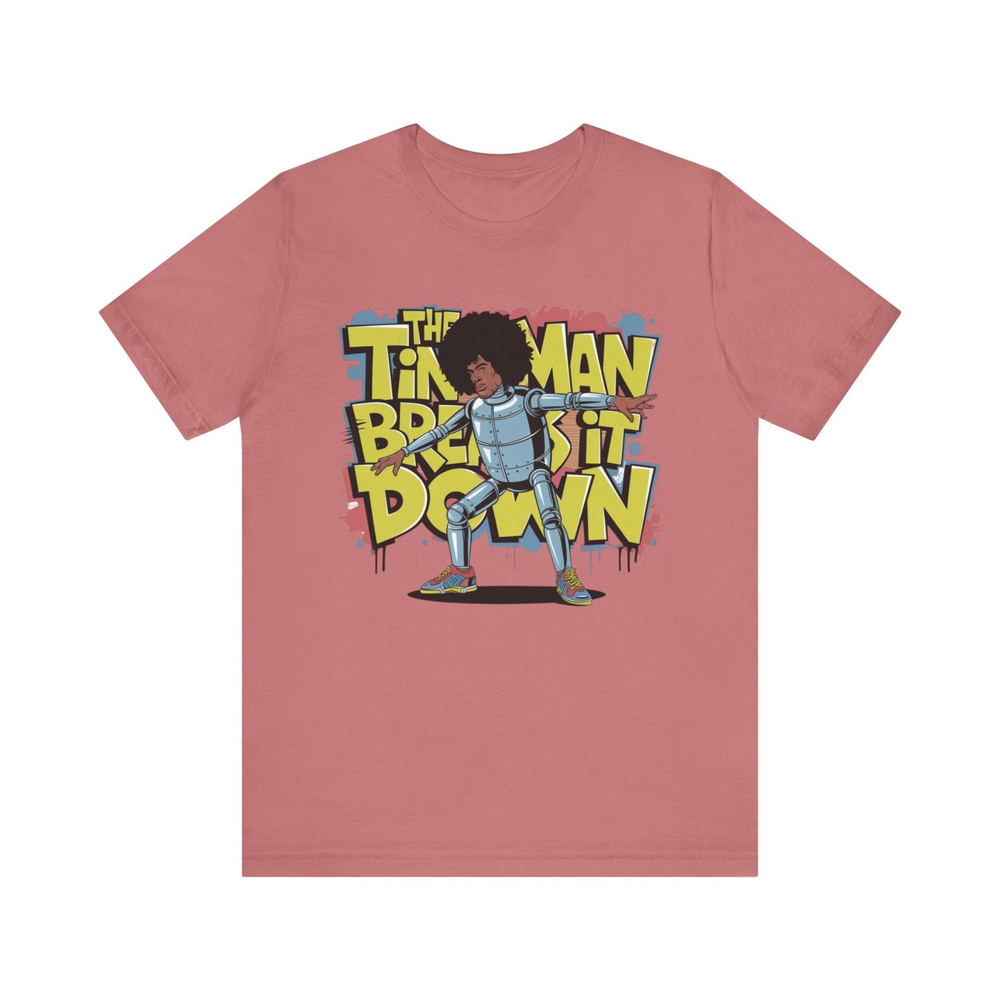 Retro Tin Man Afro Break Dance T-Shirt - Unisex Jersey Short Sleeve Tee | Fun Graphic Tee for Hip Hop Lovers