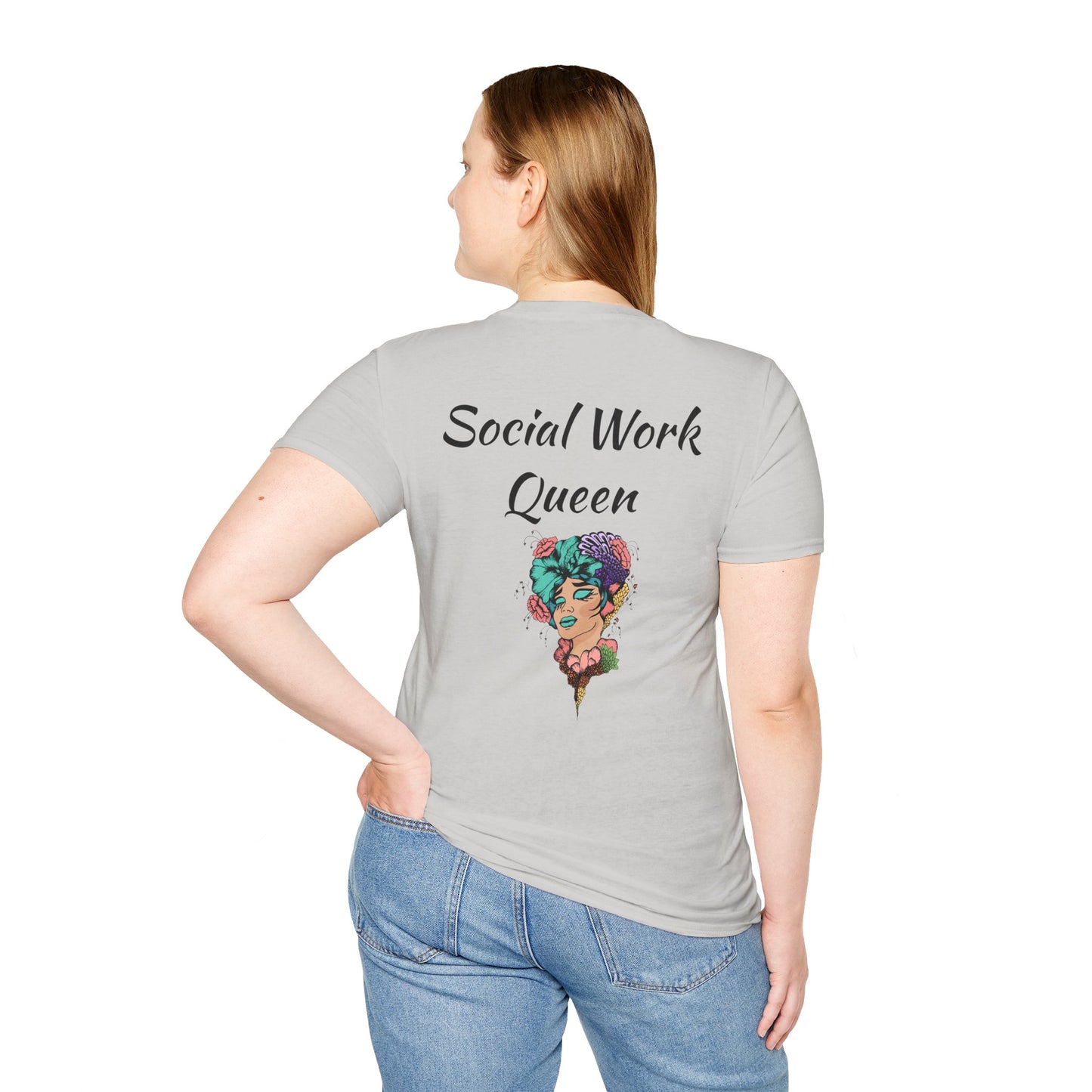 Social Work Queen Organic Cotton T-Shirt - Classic Fit, Lightweight, Eco-Friendly