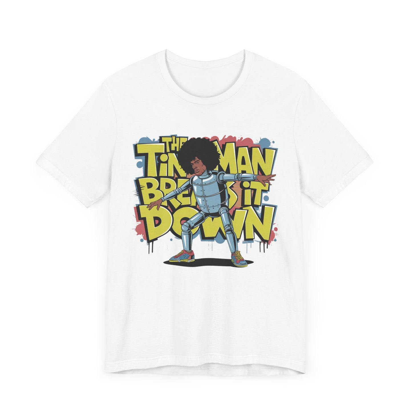 Retro Tin Man Afro Break Dance T-Shirt - Unisex Jersey Short Sleeve Tee | Fun Graphic Tee for Hip Hop Lovers