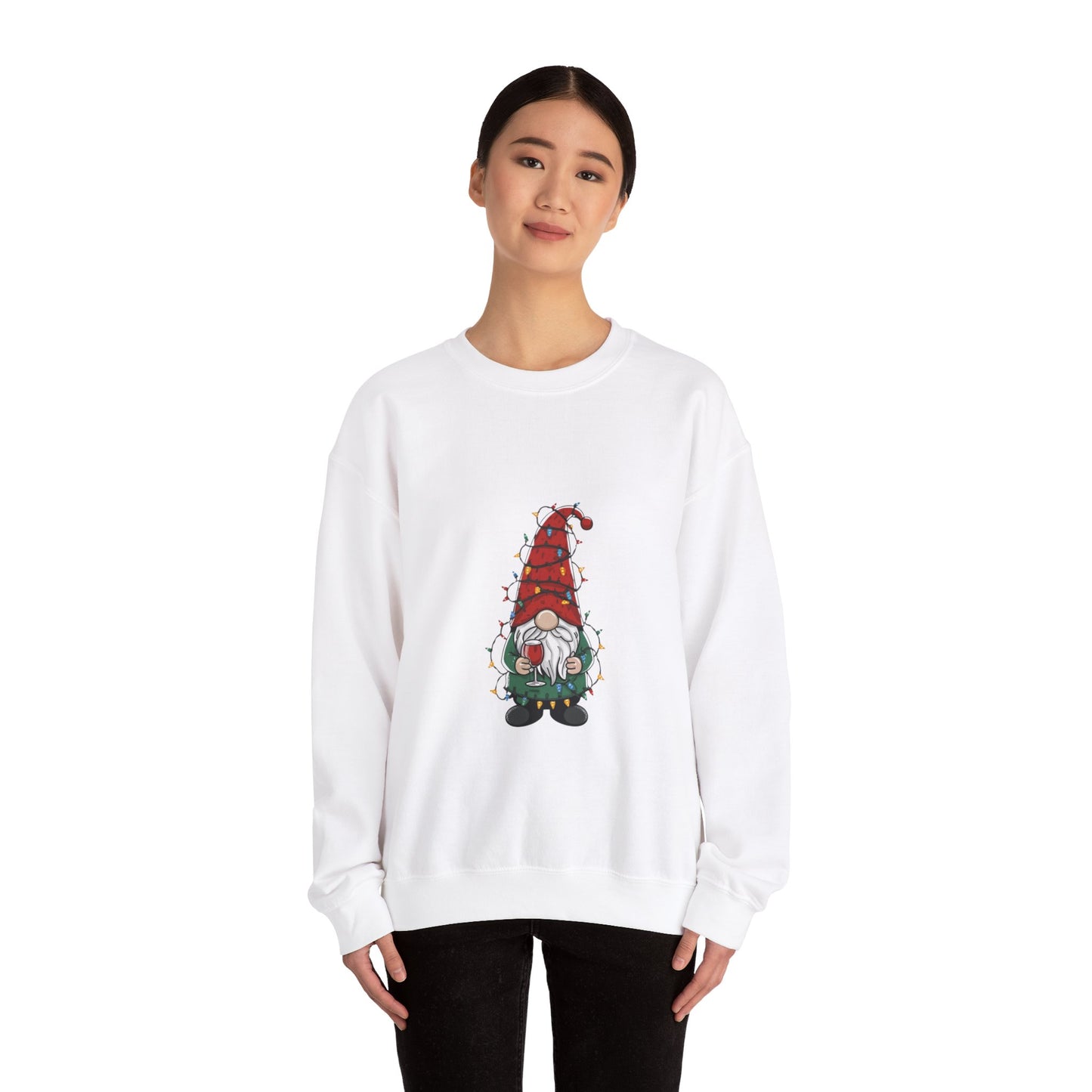 This Gnome Is Lit For Christmas Sweatshirt - Unisex Heavy Blend Crewneck - Holiday Sweater