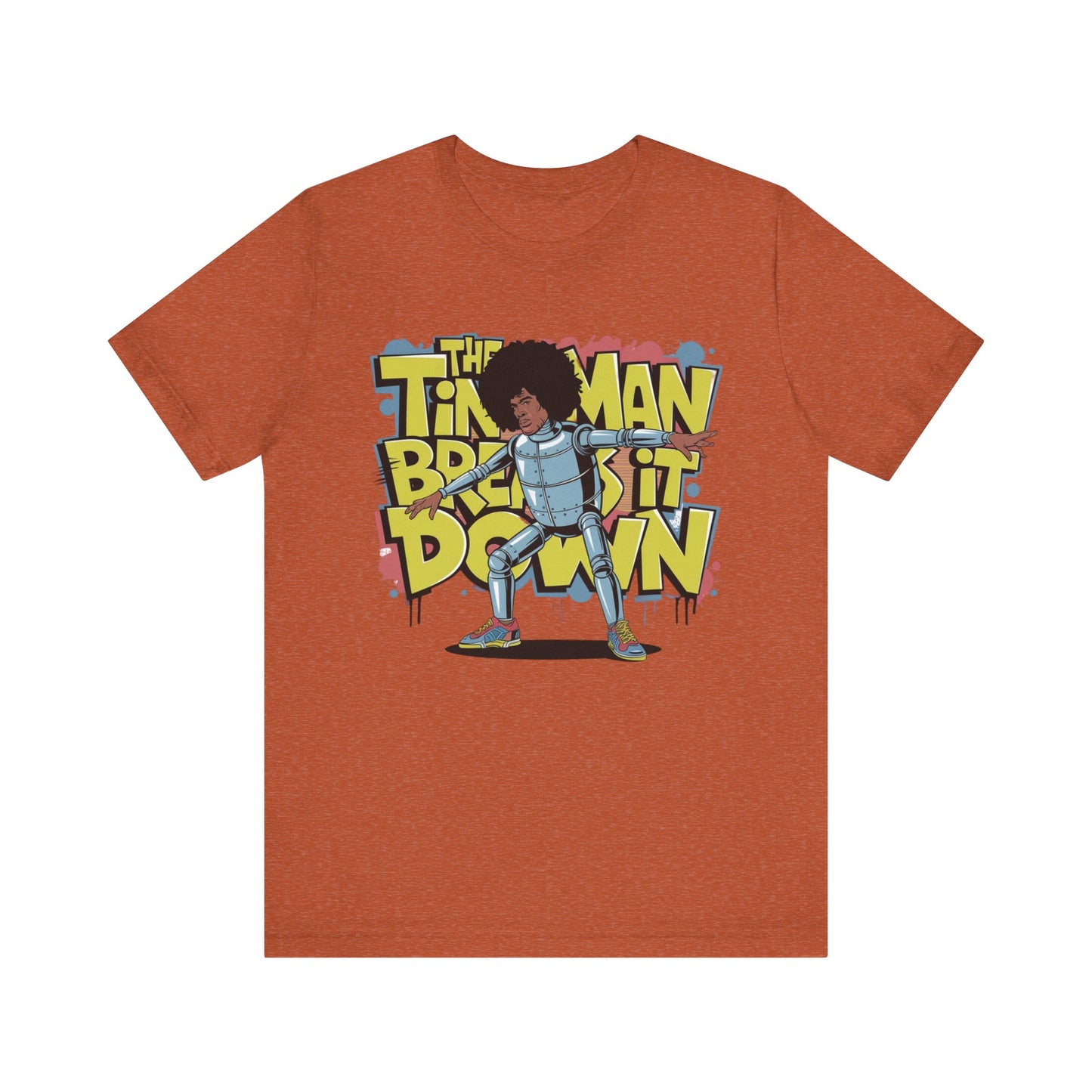 Retro Tin Man Afro Break Dance T-Shirt - Unisex Jersey Short Sleeve Tee | Fun Graphic Tee for Hip Hop Lovers