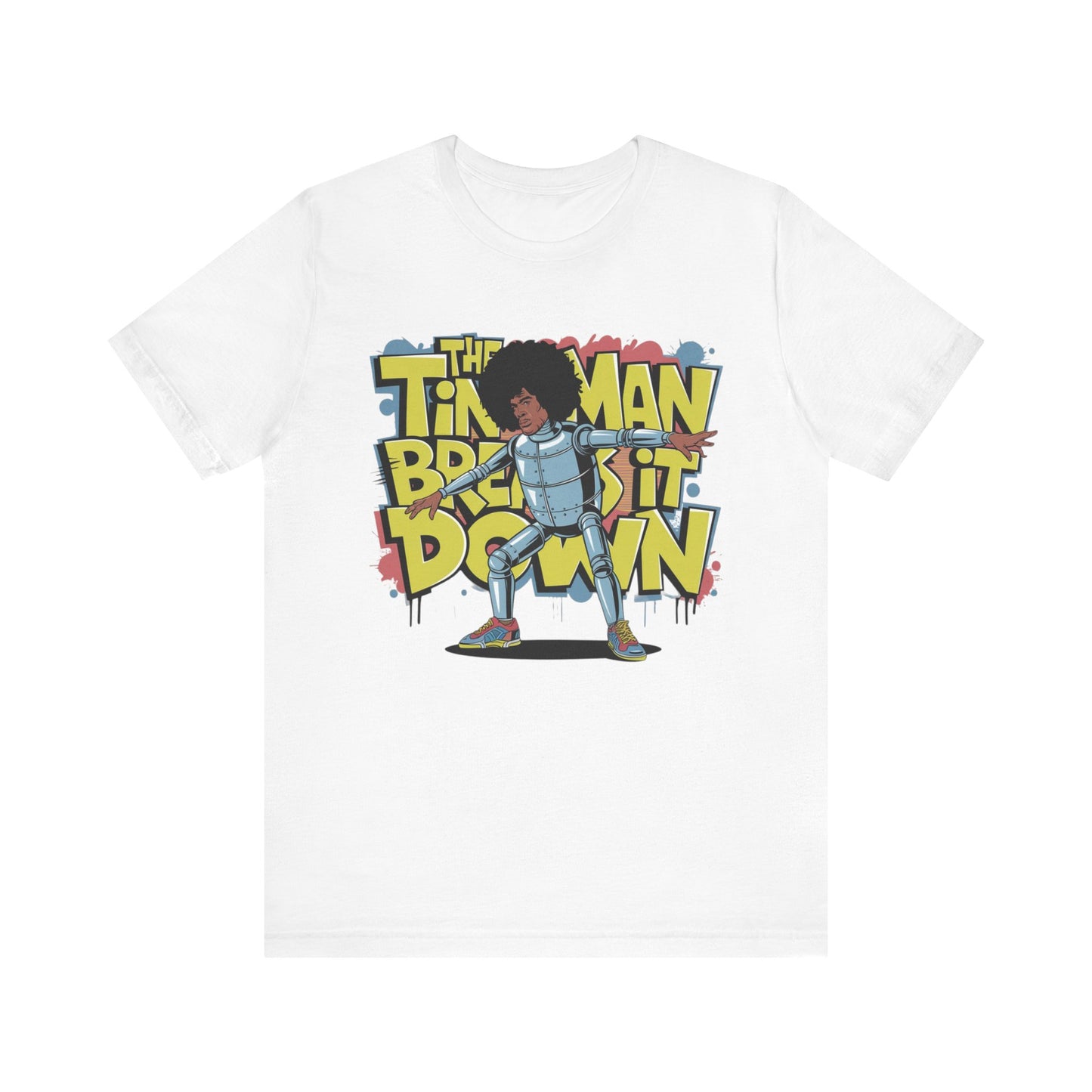 Retro Tin Man Afro Break Dance T-Shirt - Unisex Jersey Short Sleeve Tee | Fun Graphic Tee for Hip Hop Lovers