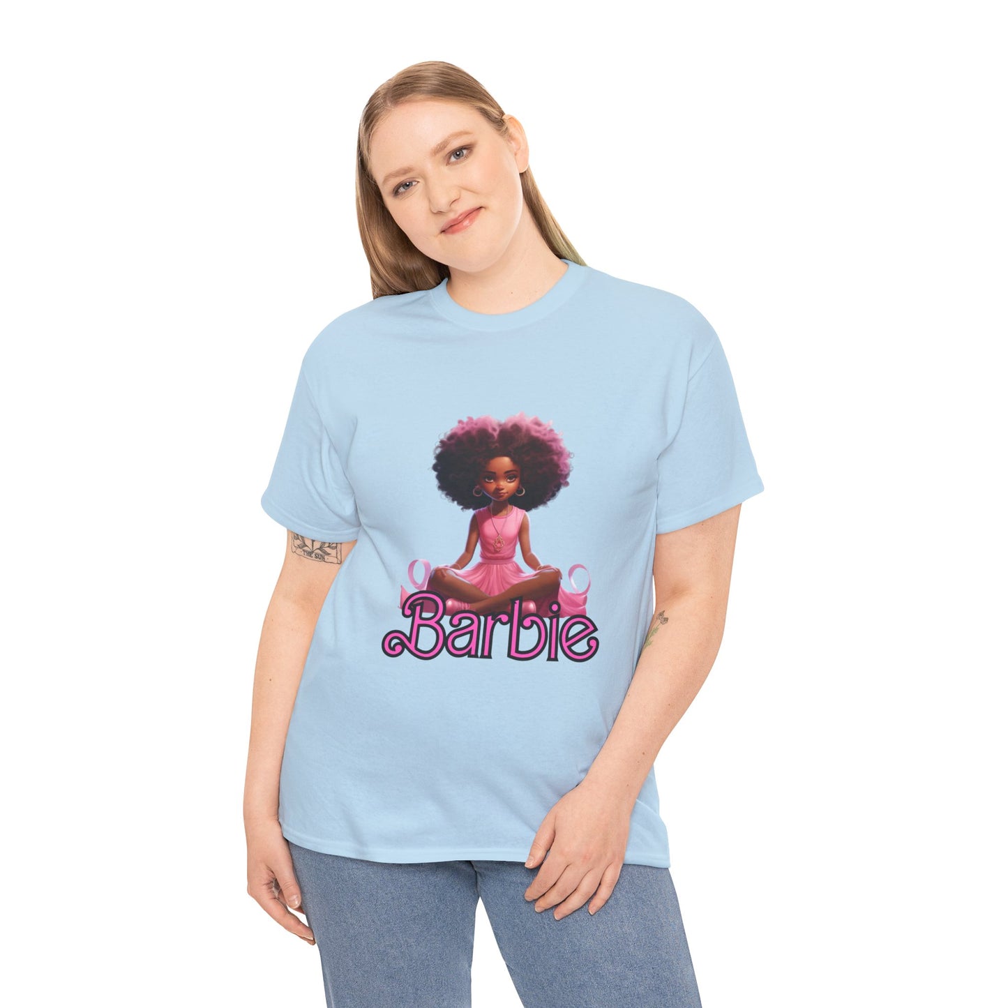 Unisex Barbie Heavy Cotton Tee - 100% Cotton Classic Fit T-Shirt