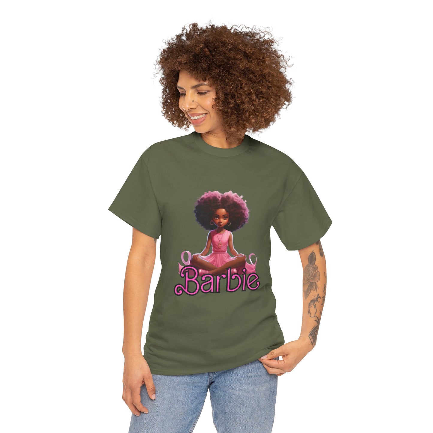 Unisex Barbie Heavy Cotton Tee - 100% Cotton Classic Fit T-Shirt