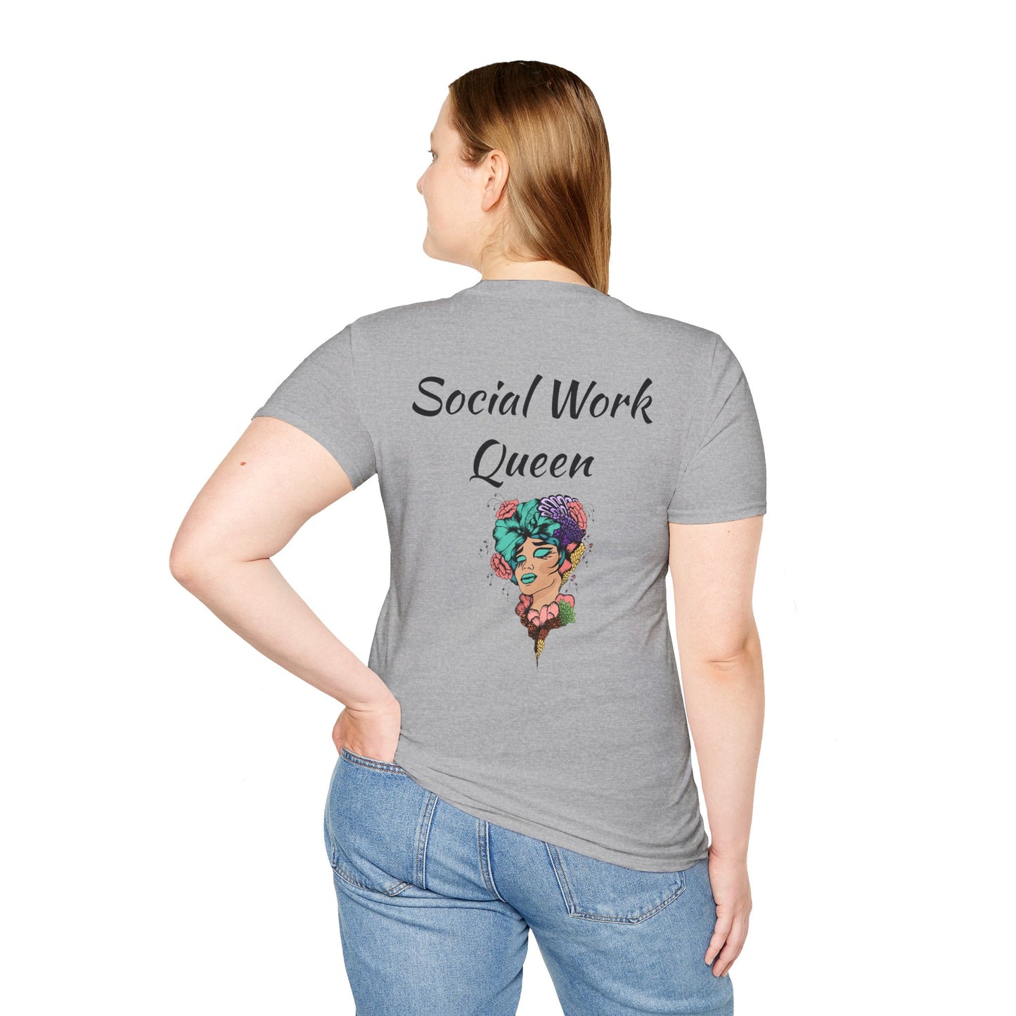 Social Work Queen Organic Cotton T-Shirt - Classic Fit, Lightweight, Eco-Friendly