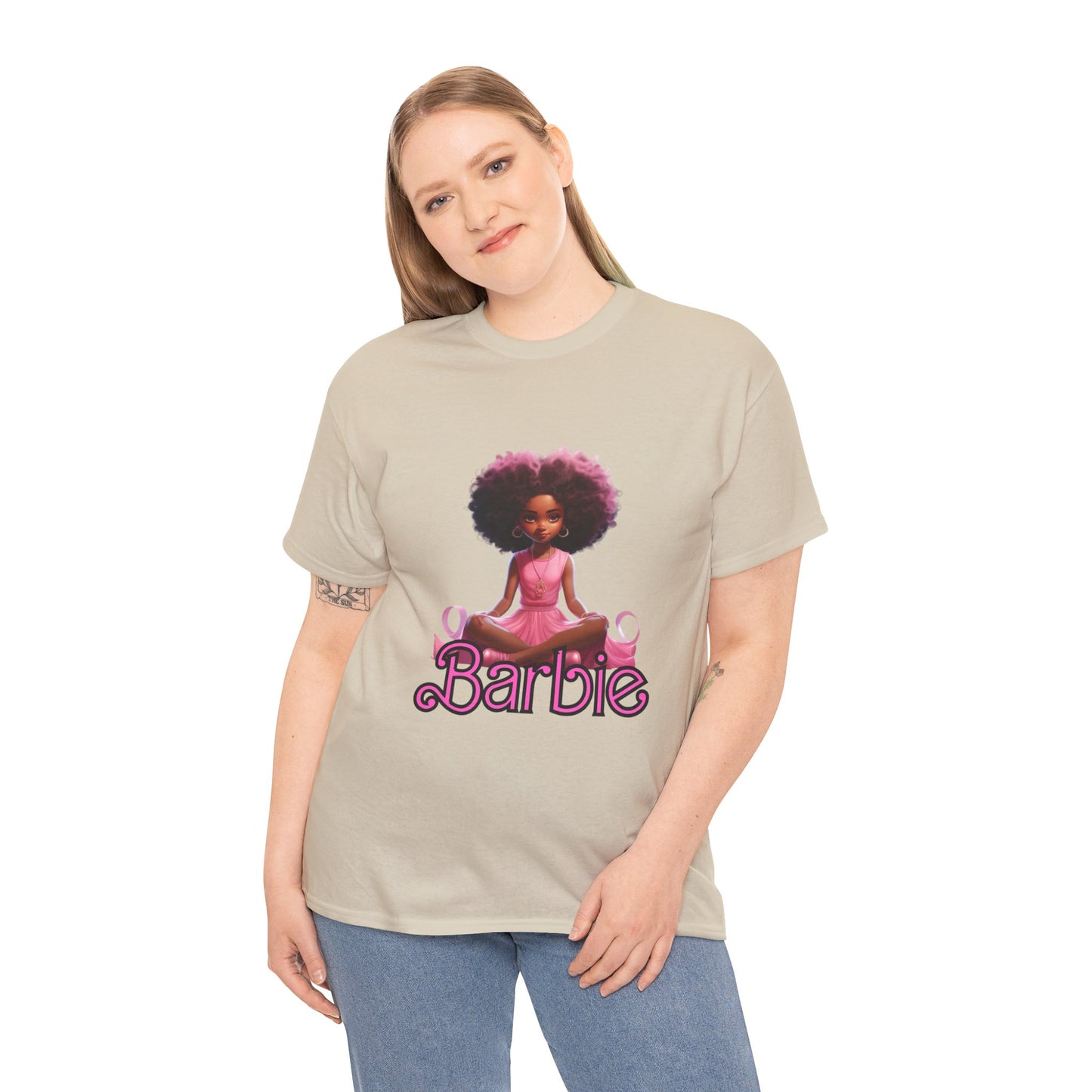 Unisex Barbie Heavy Cotton Tee - 100% Cotton Classic Fit T-Shirt