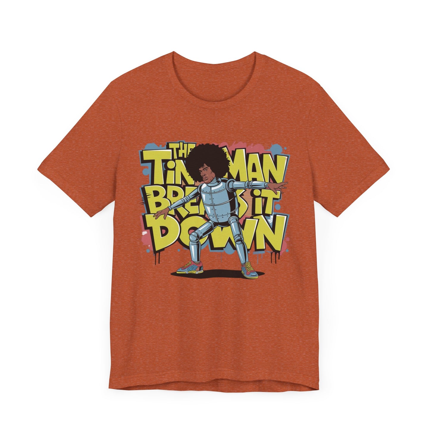 Retro Tin Man Afro Break Dance T-Shirt - Unisex Jersey Short Sleeve Tee | Fun Graphic Tee for Hip Hop Lovers