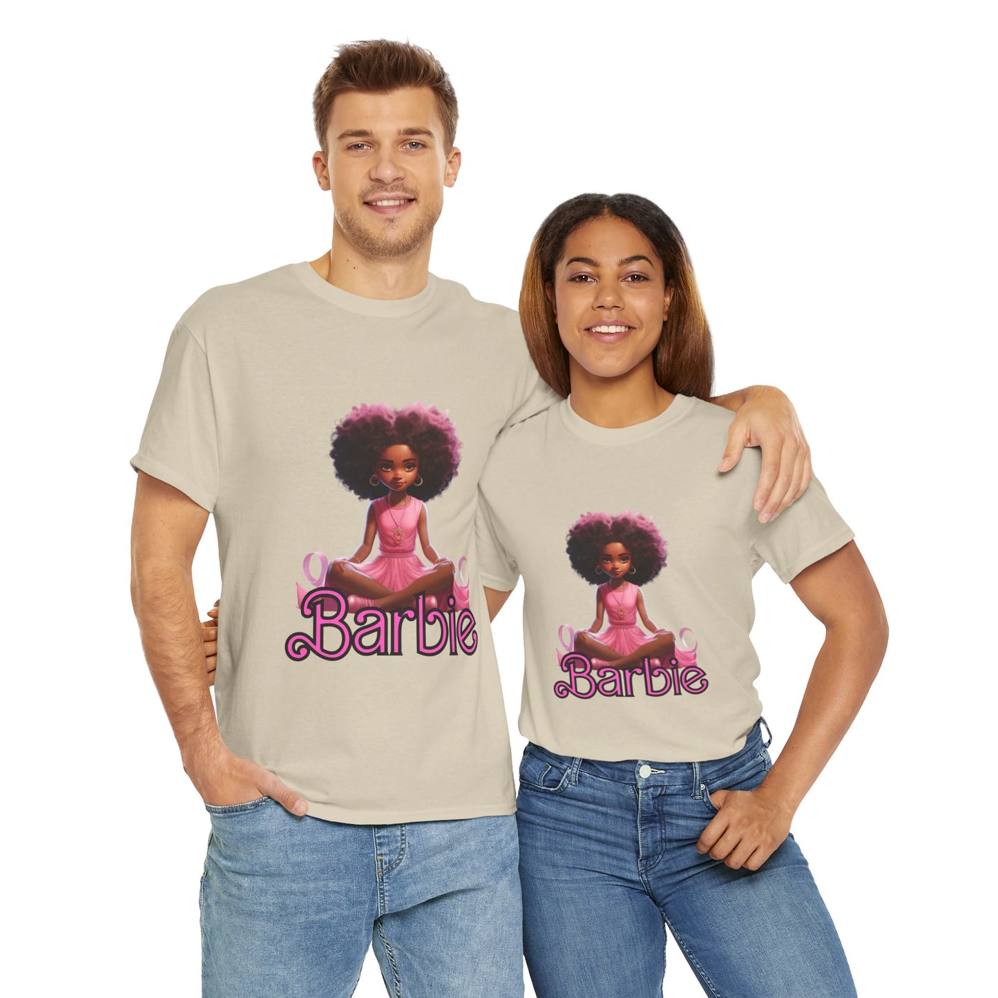 Unisex Barbie Heavy Cotton Tee - 100% Cotton Classic Fit T-Shirt