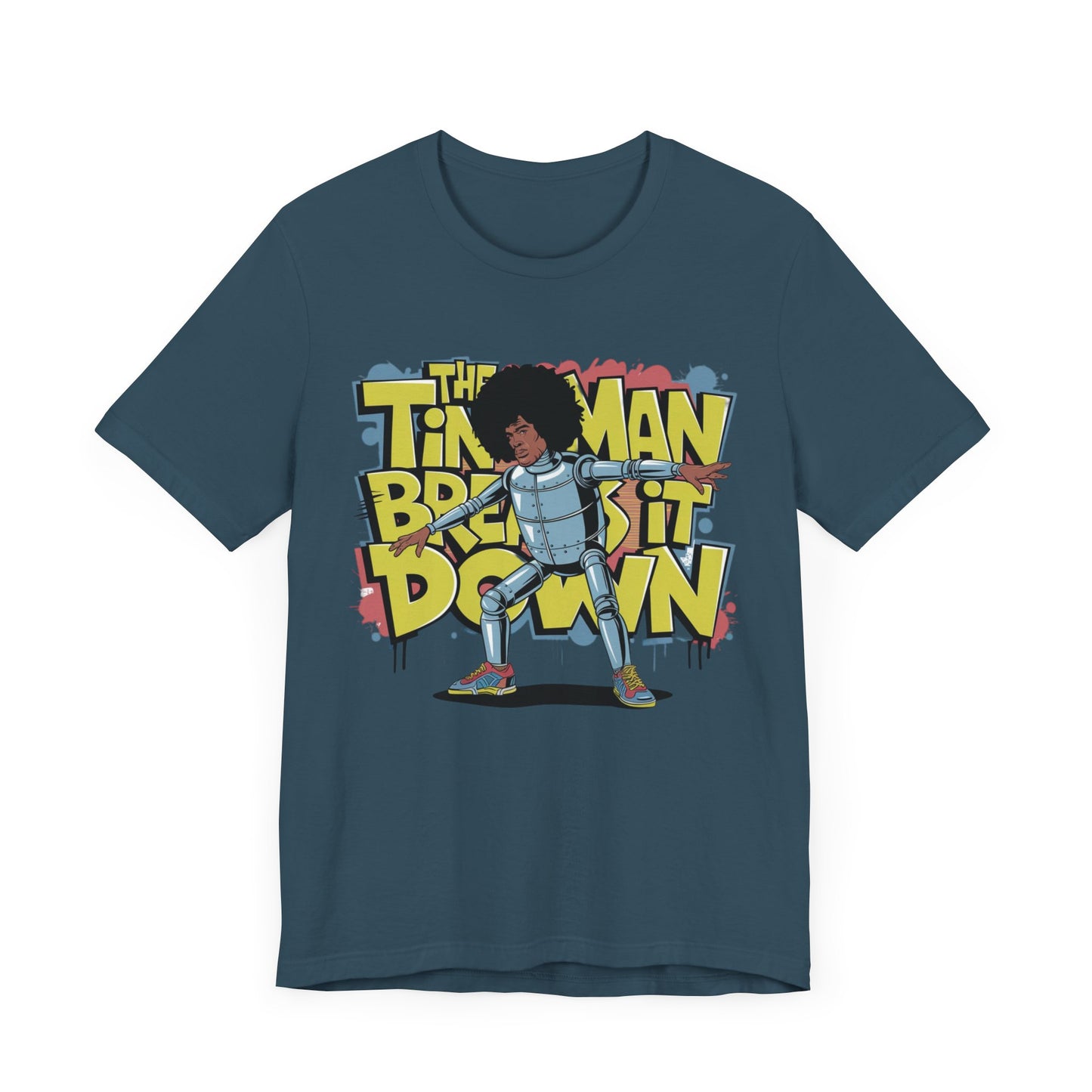 Retro Tin Man Afro Break Dance T-Shirt - Unisex Jersey Short Sleeve Tee | Fun Graphic Tee for Hip Hop Lovers