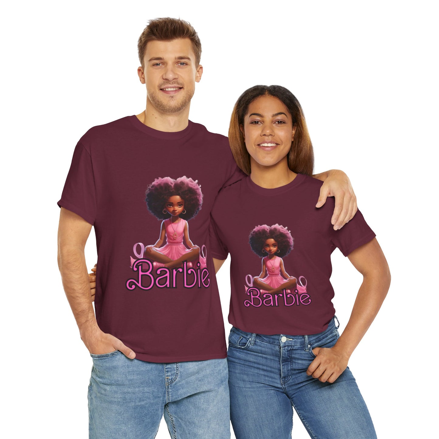 Unisex Barbie Heavy Cotton Tee - 100% Cotton Classic Fit T-Shirt