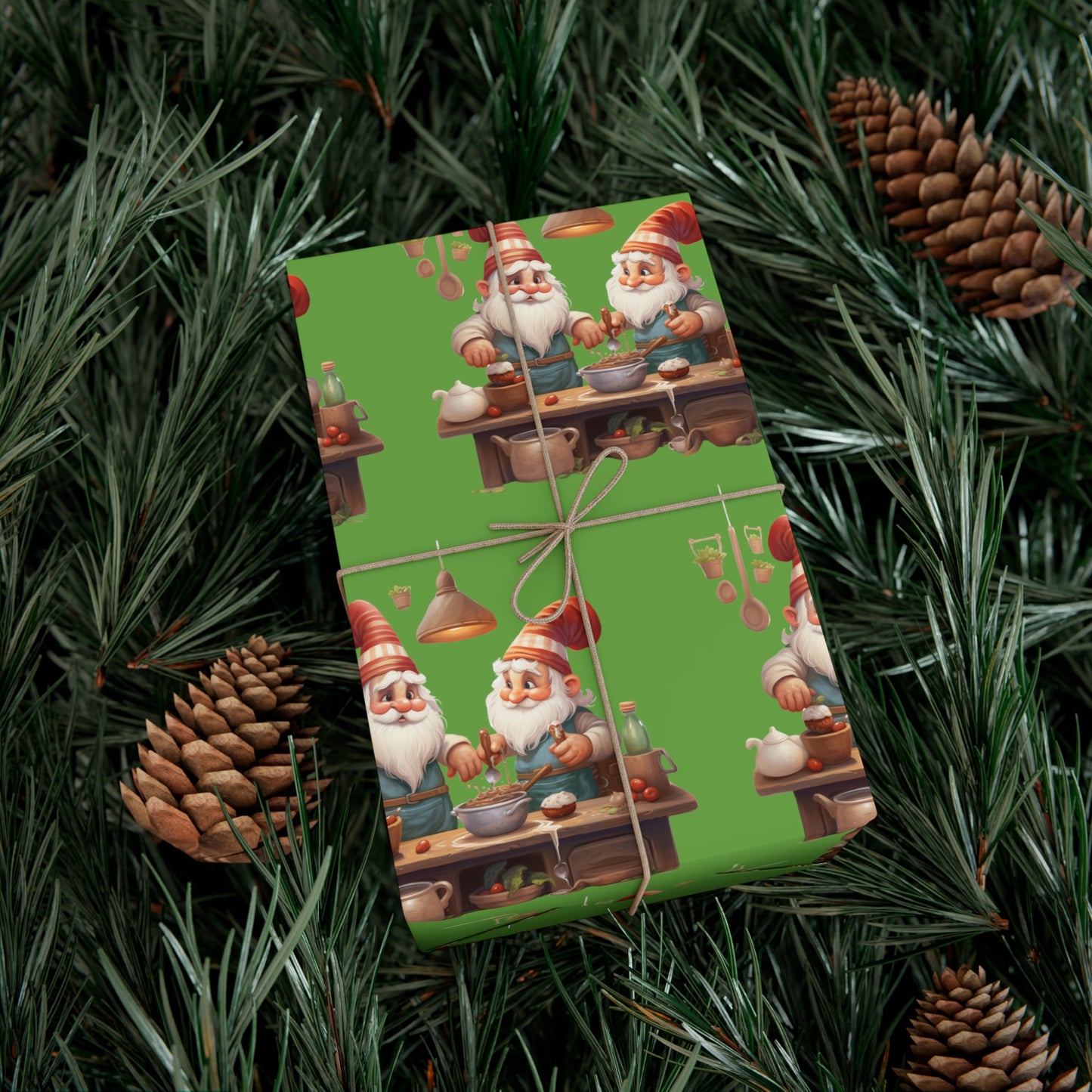 Santa Claus Workshop Christmas Wrapping Paper - Festive 30x20 Gift Wrap - Unique Holiday Design