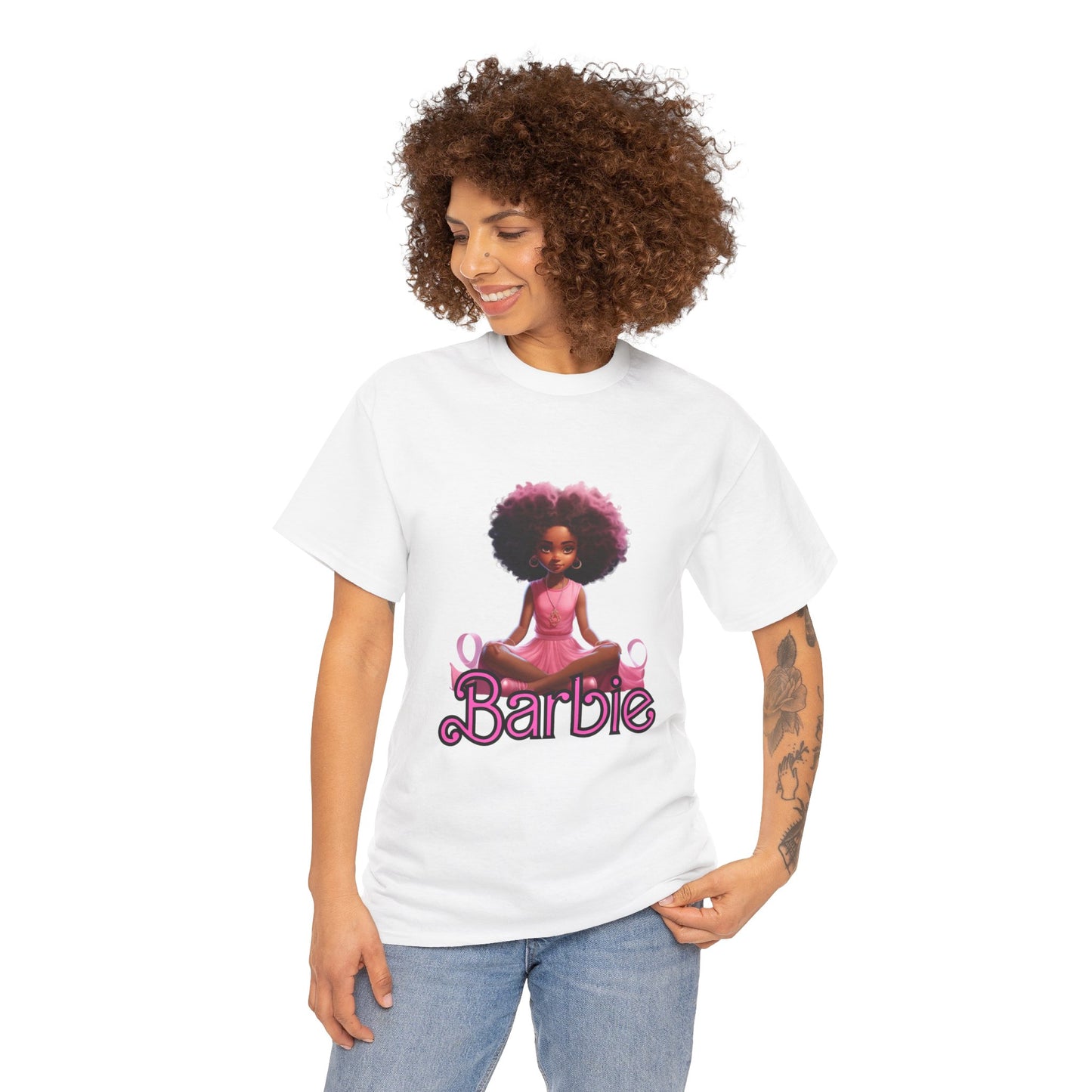 Unisex Barbie Heavy Cotton Tee - 100% Cotton Classic Fit T-Shirt