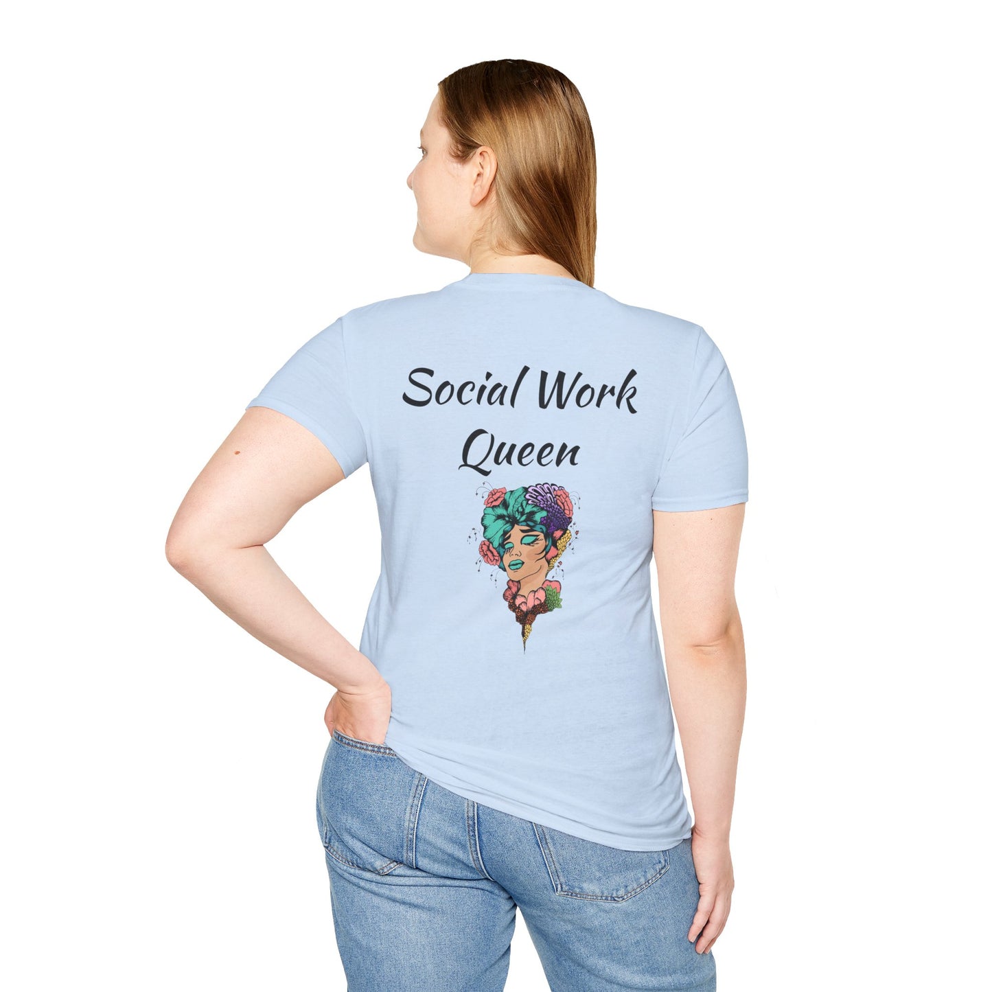 Social Work Queen Organic Cotton T-Shirt - Classic Fit, Lightweight, Eco-Friendly