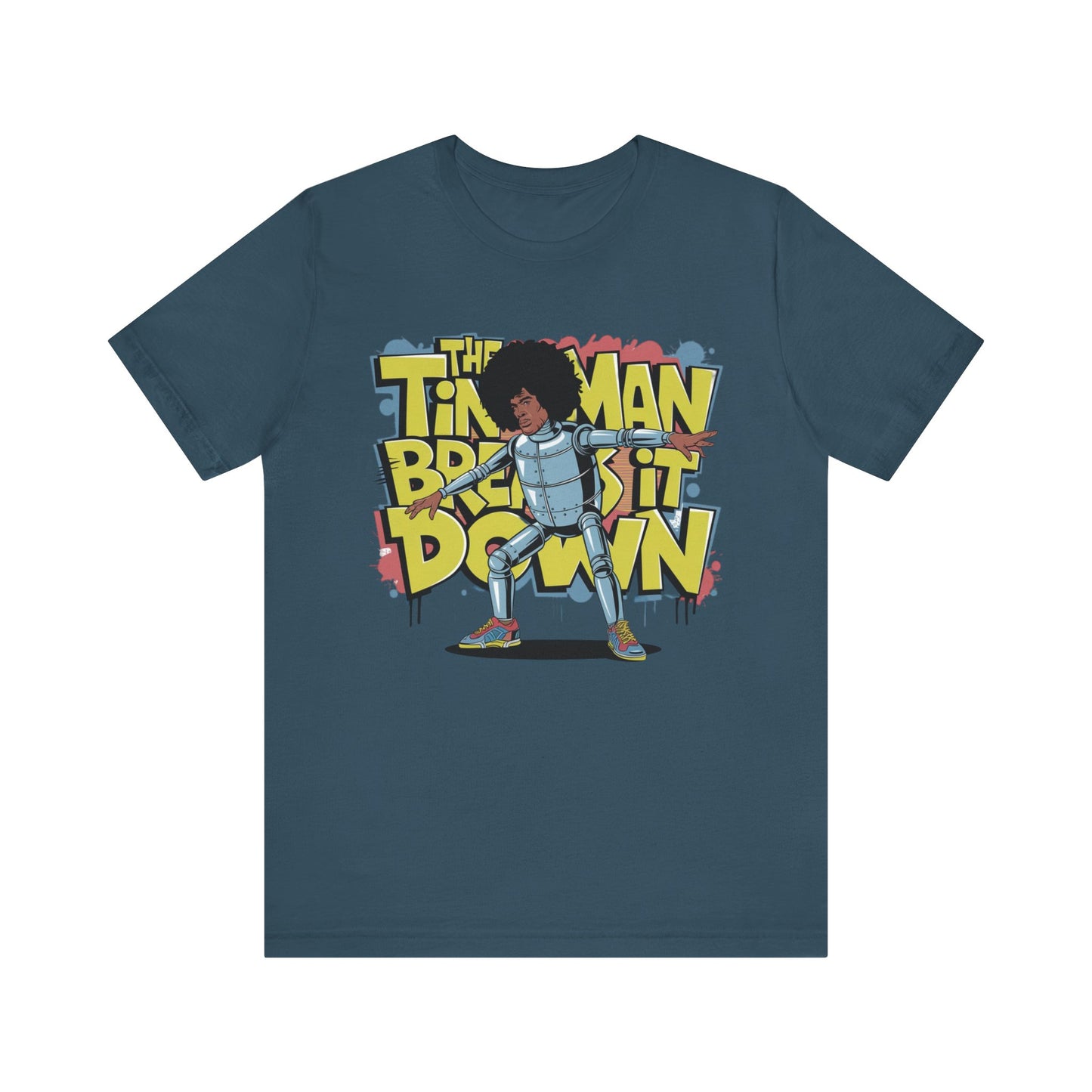 Retro Tin Man Afro Break Dance T-Shirt - Unisex Jersey Short Sleeve Tee | Fun Graphic Tee for Hip Hop Lovers