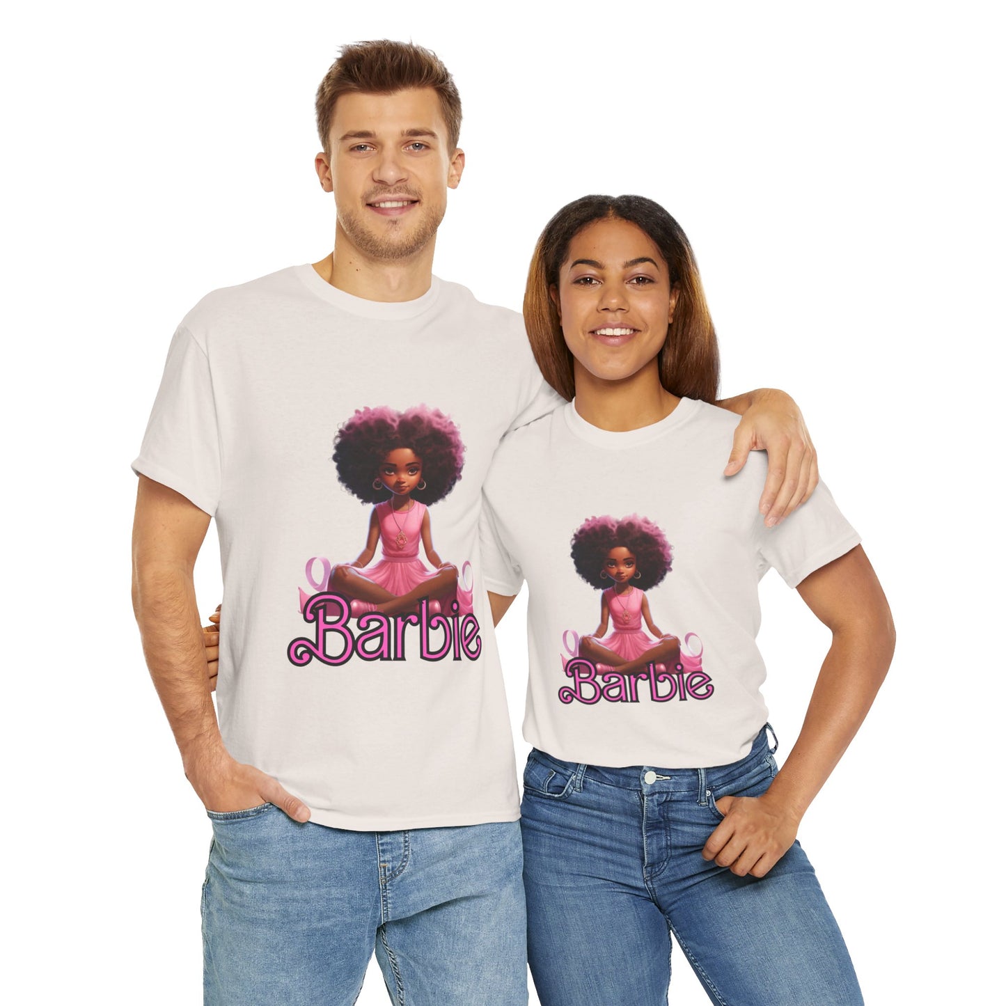 Unisex Barbie Heavy Cotton Tee - 100% Cotton Classic Fit T-Shirt