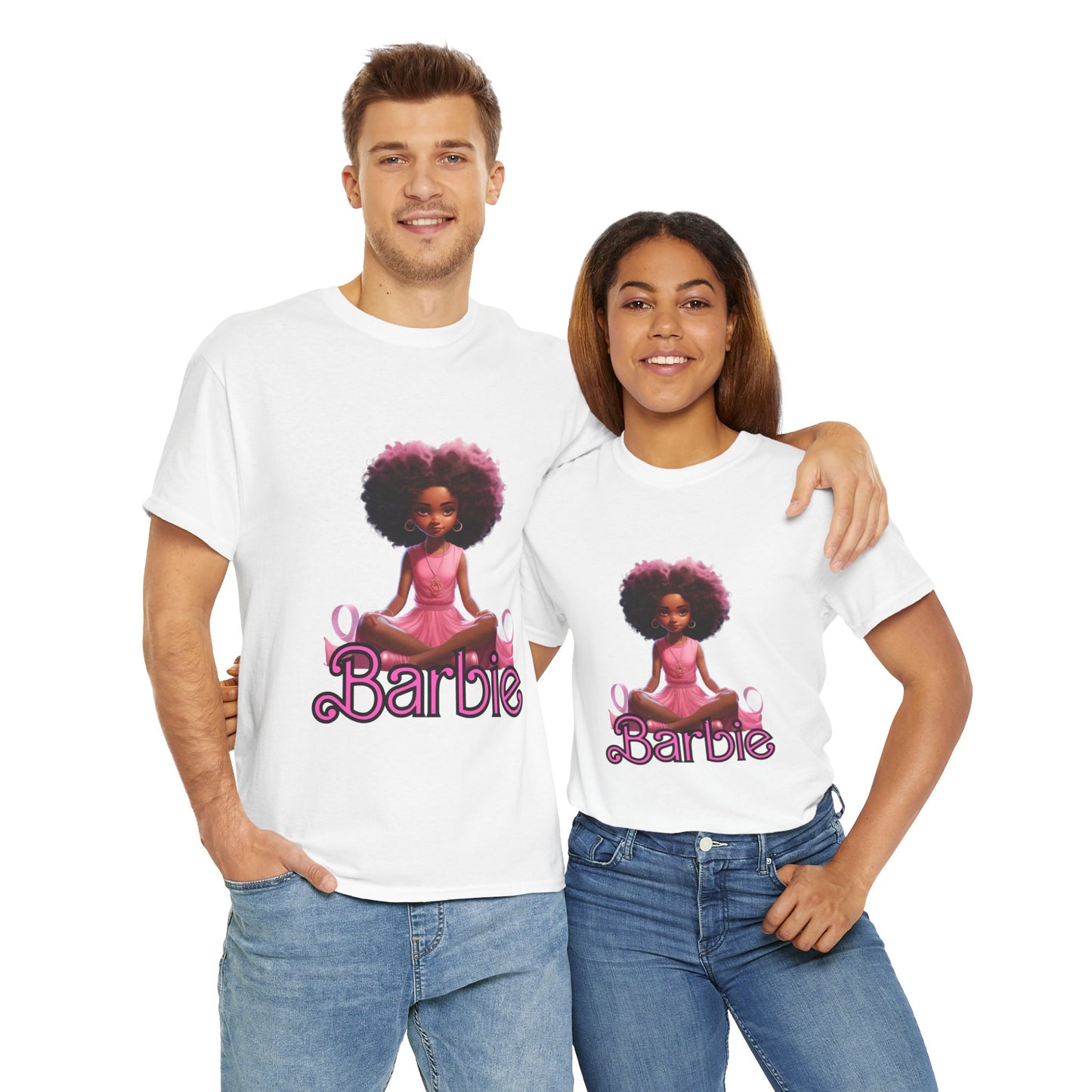 Unisex Barbie Heavy Cotton Tee - 100% Cotton Classic Fit T-Shirt