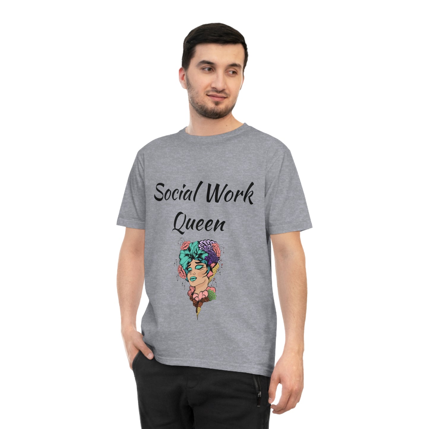 Social Work Queen Organic Cotton T-Shirt - Classic Fit, Lightweight, Eco-Friendly