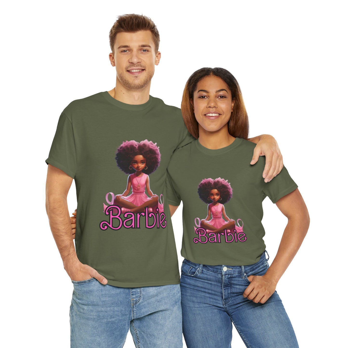 Unisex Barbie Heavy Cotton Tee - 100% Cotton Classic Fit T-Shirt