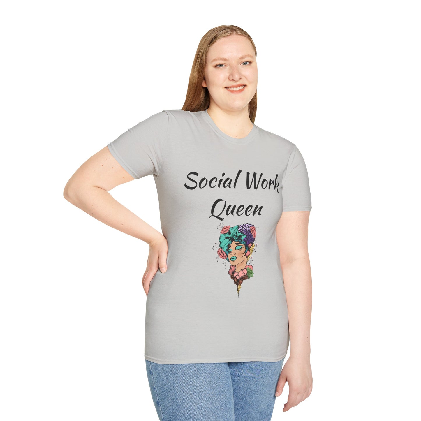 Social Work Queen Organic Cotton T-Shirt - Classic Fit, Lightweight, Eco-Friendly