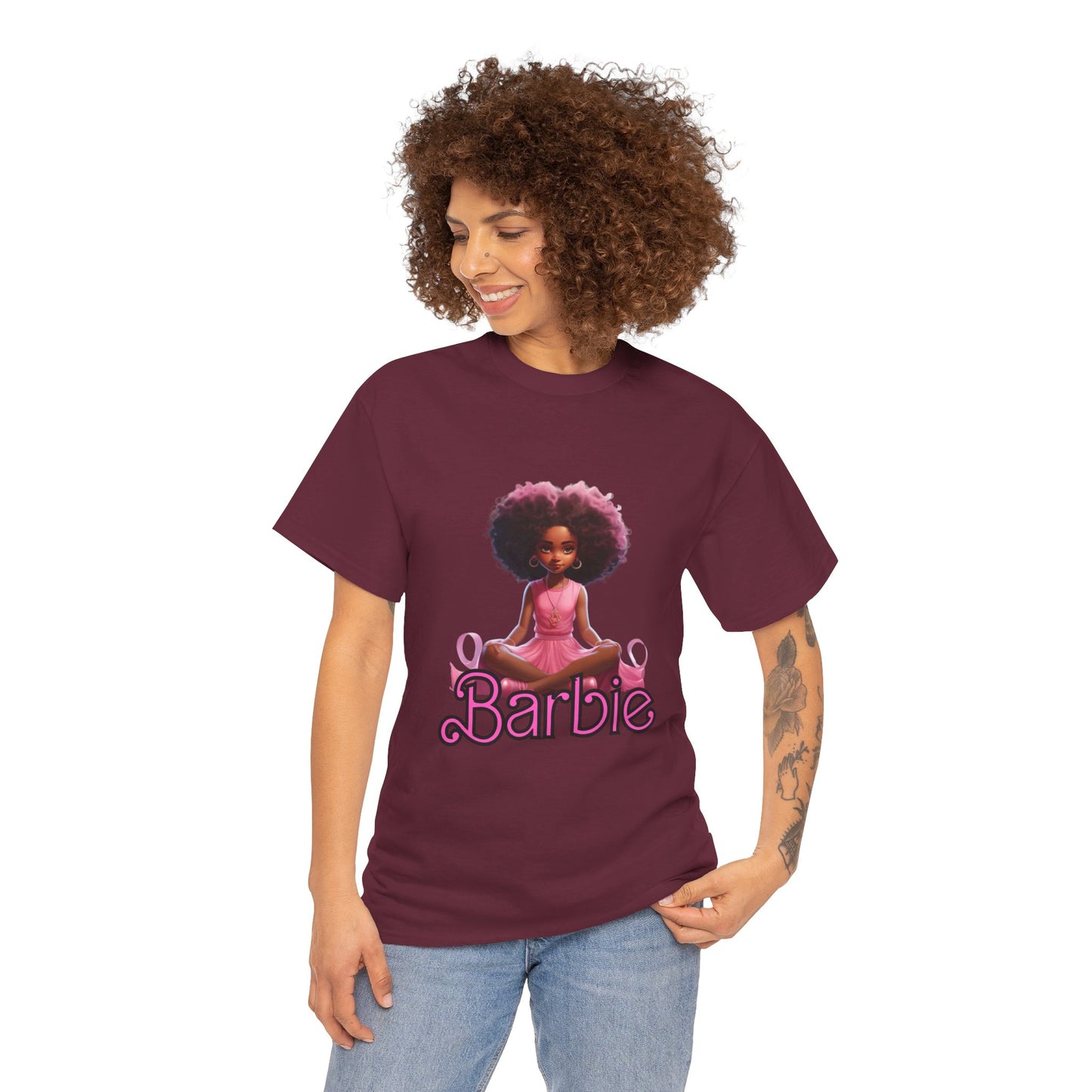 Unisex Barbie Heavy Cotton Tee - 100% Cotton Classic Fit T-Shirt