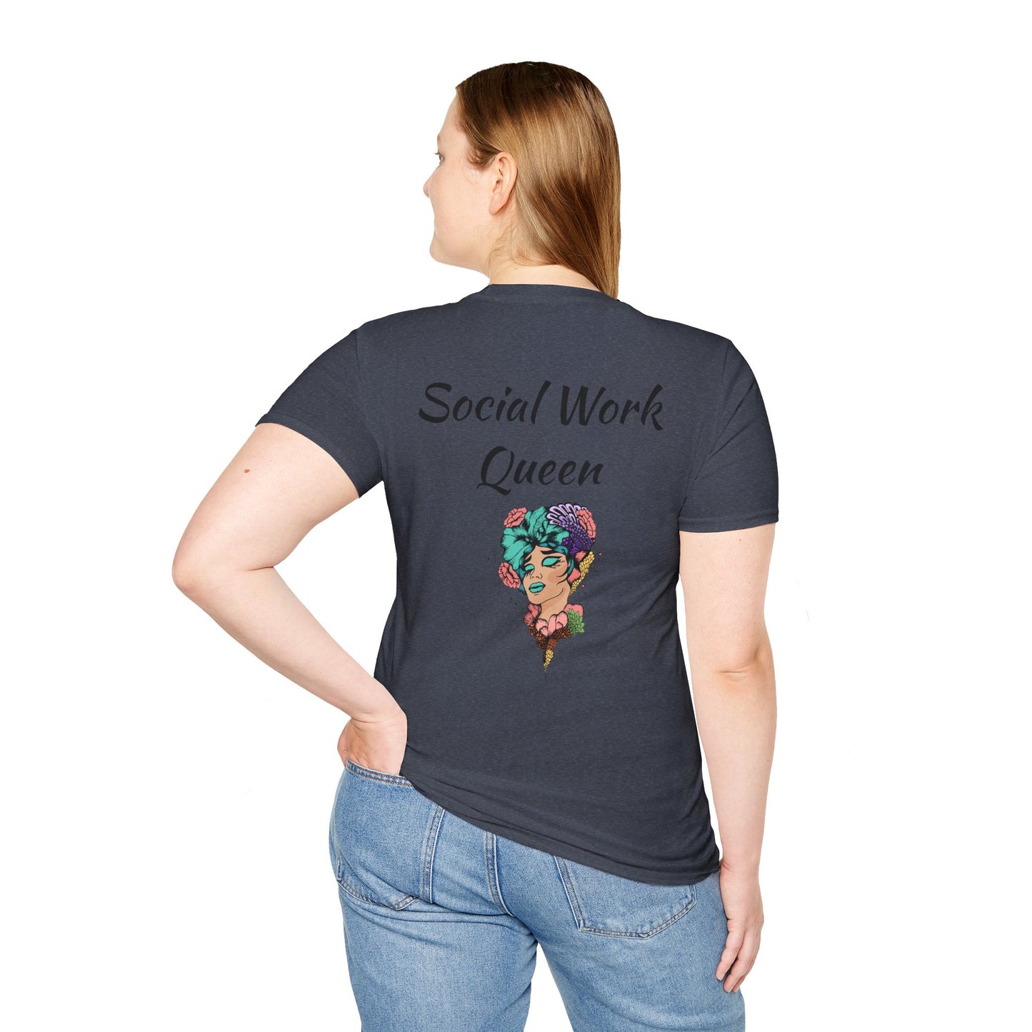 Social Work Queen Organic Cotton T-Shirt - Classic Fit, Lightweight, Eco-Friendly