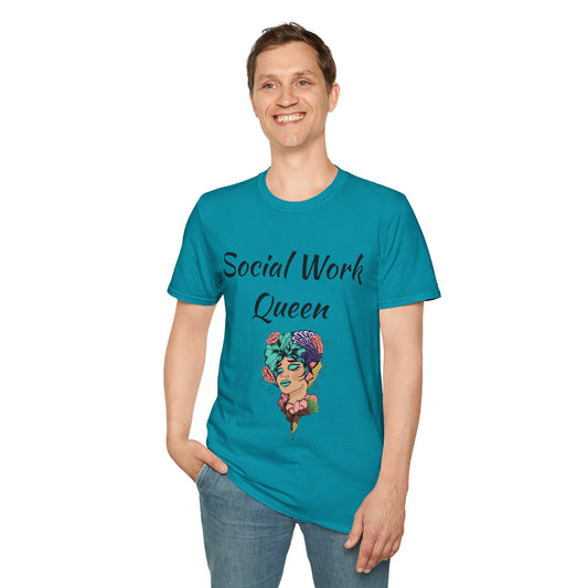 Social Work Queen Organic Cotton T-Shirt - Classic Fit, Lightweight, Eco-Friendly