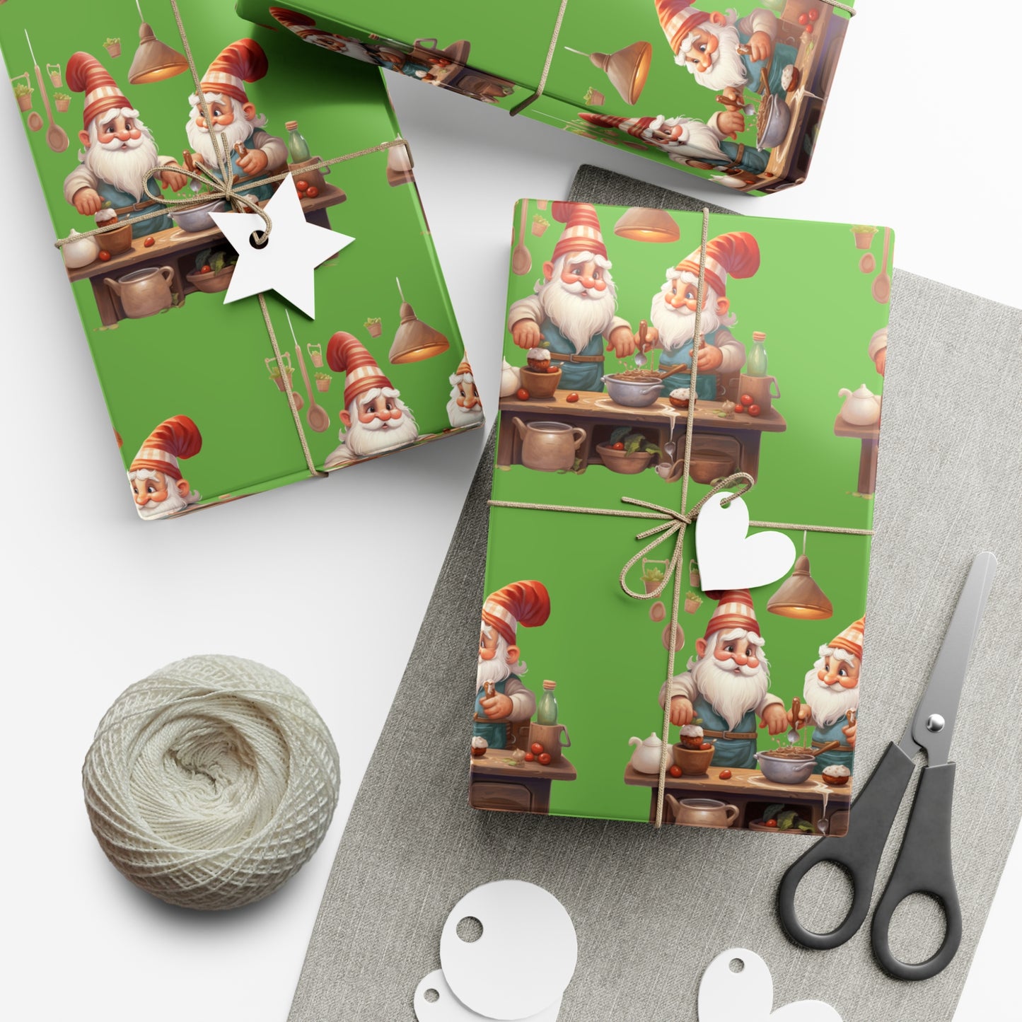 Santa Claus Workshop Christmas Wrapping Paper - Festive 30x20 Gift Wrap - Unique Holiday Design