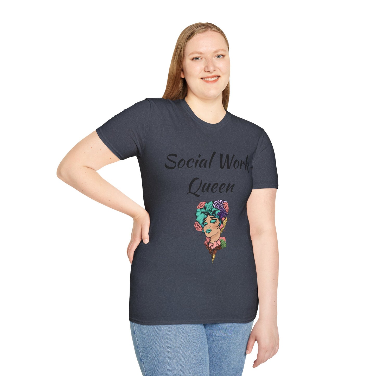 Social Work Queen Organic Cotton T-Shirt - Classic Fit, Lightweight, Eco-Friendly