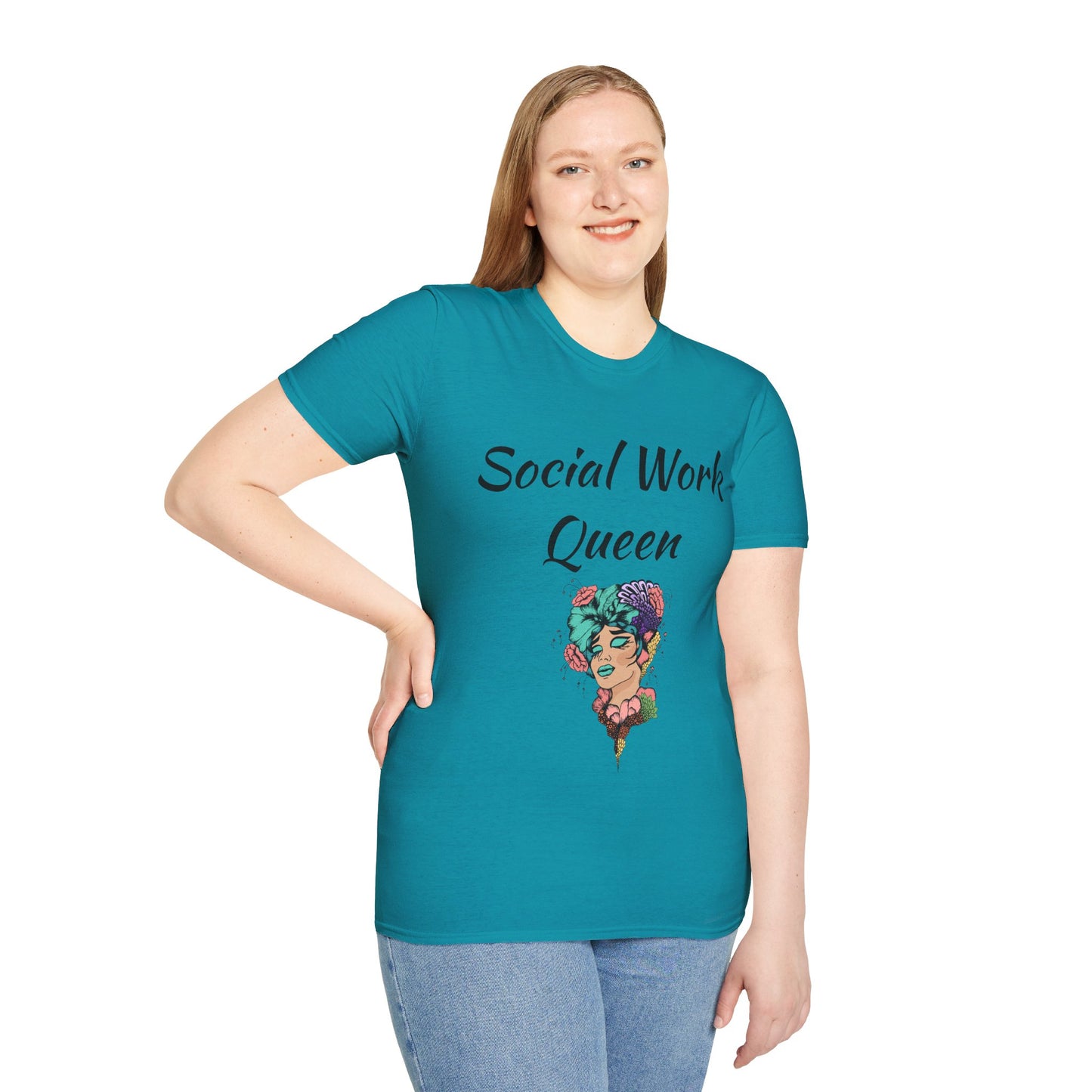 Social Work Queen Organic Cotton T-Shirt - Classic Fit, Lightweight, Eco-Friendly