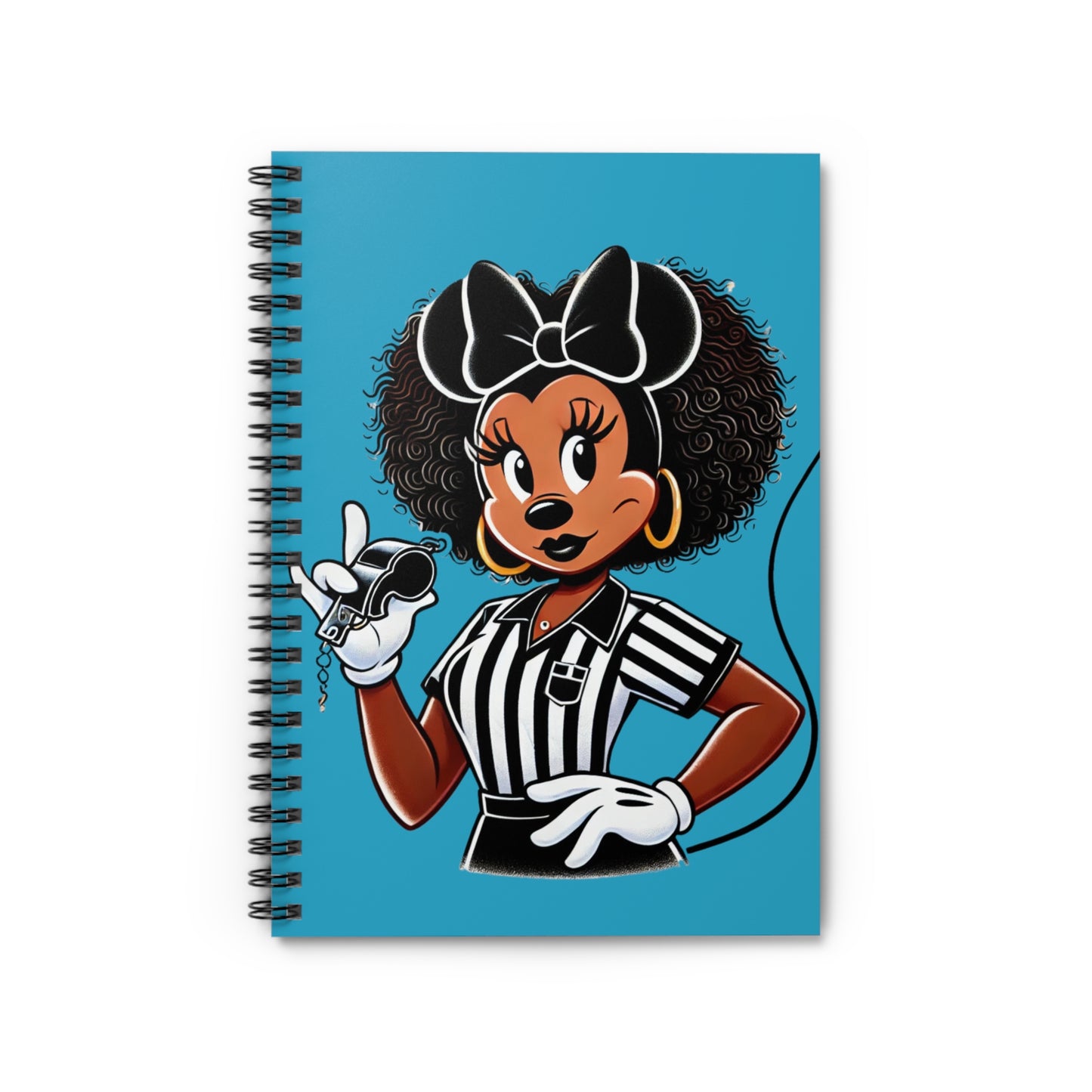 Minnie Mouse Referee Spiral Notebook - 118 Pages, Ruled Line, Durable Cover