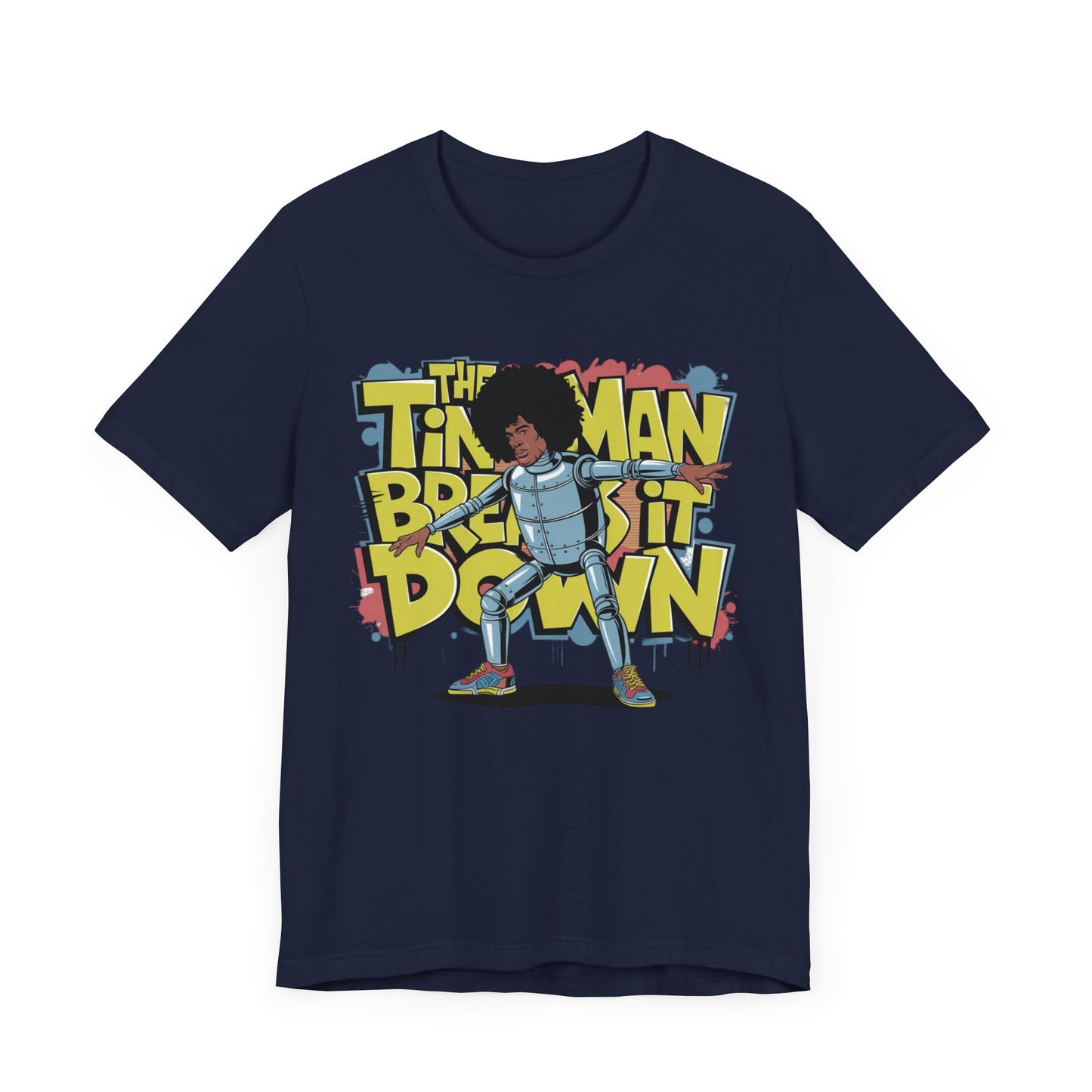 Retro Tin Man Afro Break Dance T-Shirt - Unisex Jersey Short Sleeve Tee | Fun Graphic Tee for Hip Hop Lovers