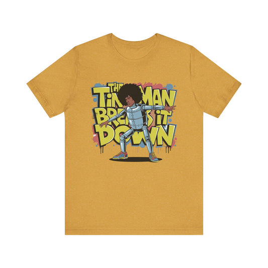 Retro Tin Man Afro Break Dance T-Shirt - Unisex Jersey Short Sleeve Tee | Fun Graphic Tee for Hip Hop Lovers